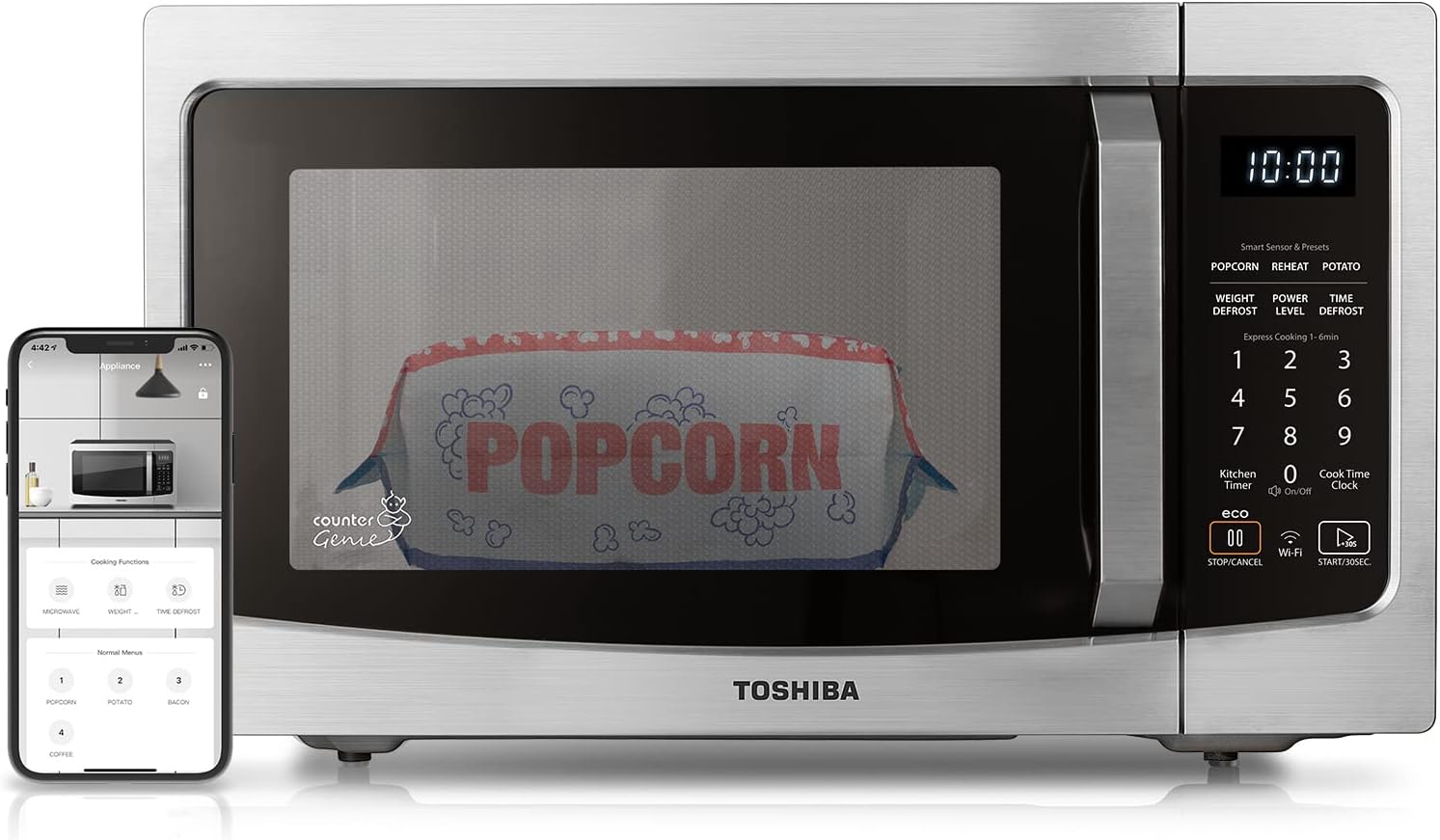 TOSHIBA ML-EM34P(SS) Smart Countertop Microwave