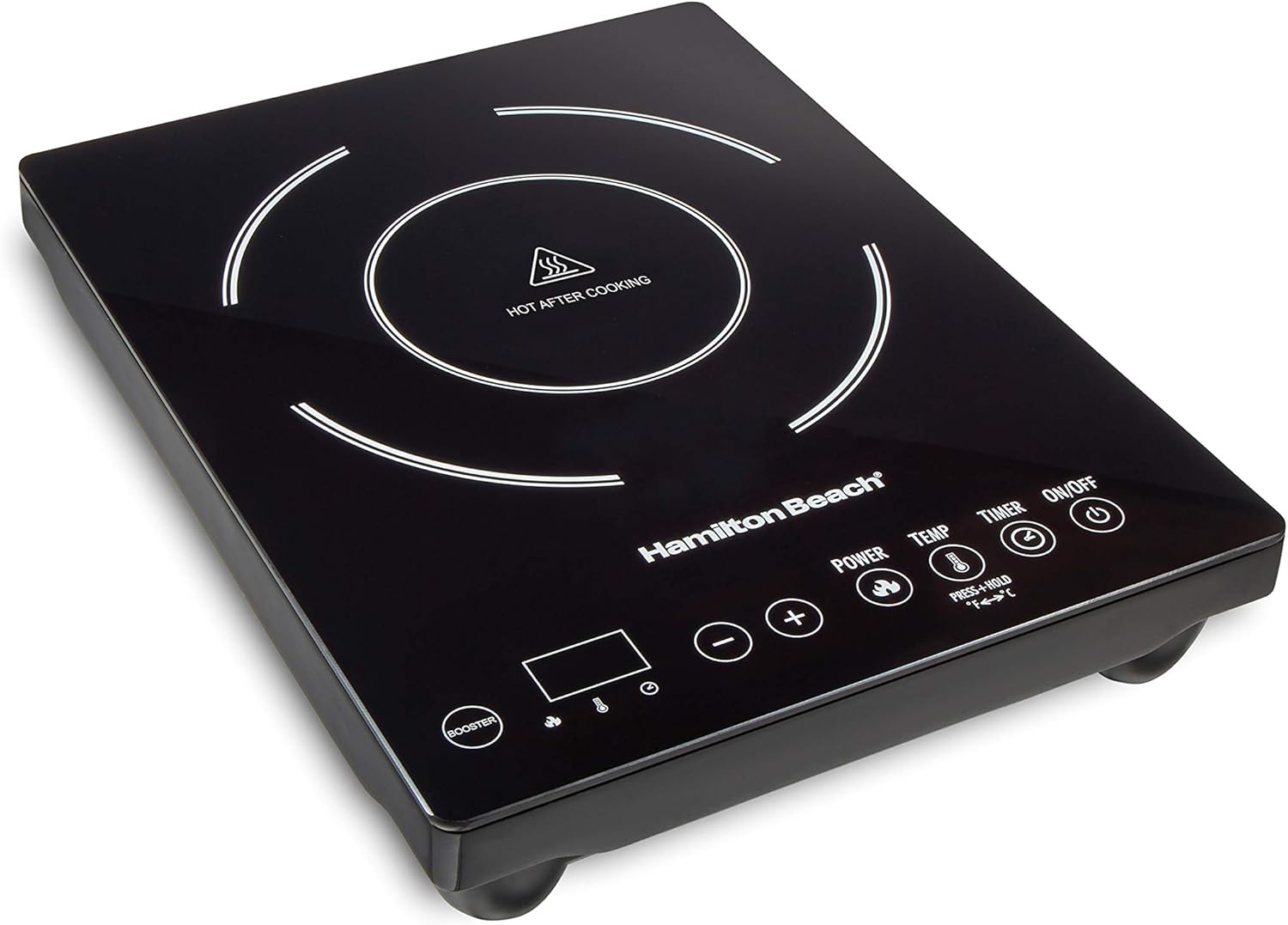 Hamilton Beach Portable Single Induction Cooktop Countertop Burner Hot Plate with Fast Heating Mode