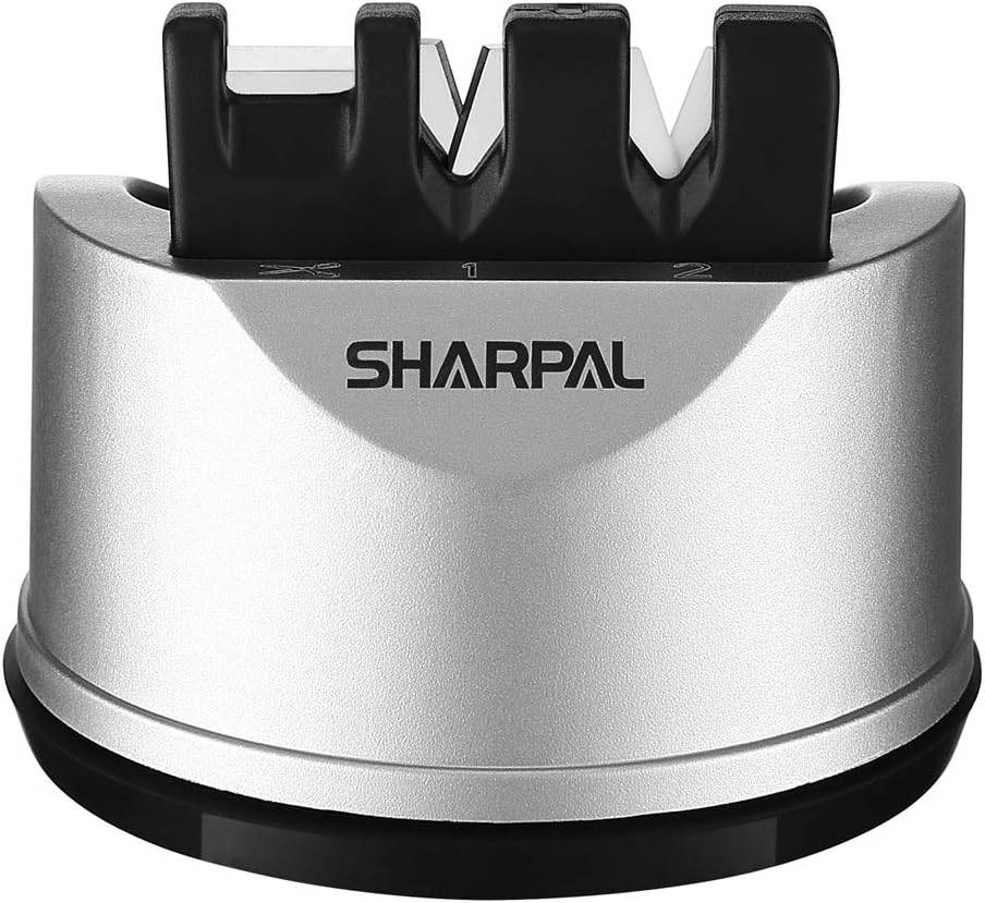 SHARPAL 191H Pocket Kitchen Chef Knife Scissors Sharpener for Straight & Serrated Knives