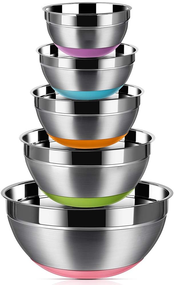 REGILLER Stainless Steel Mixing Bowls (Set of 5)