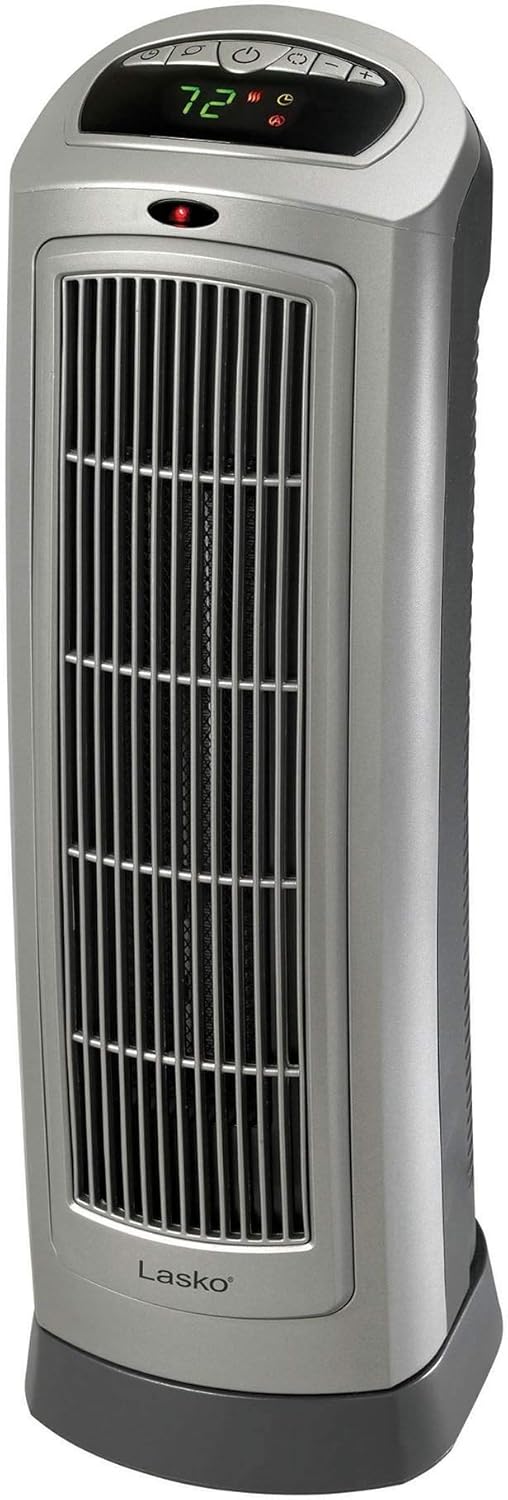 Lasko Oscillating Digital Ceramic Tower Heater for Home with Adjustable Thermostat