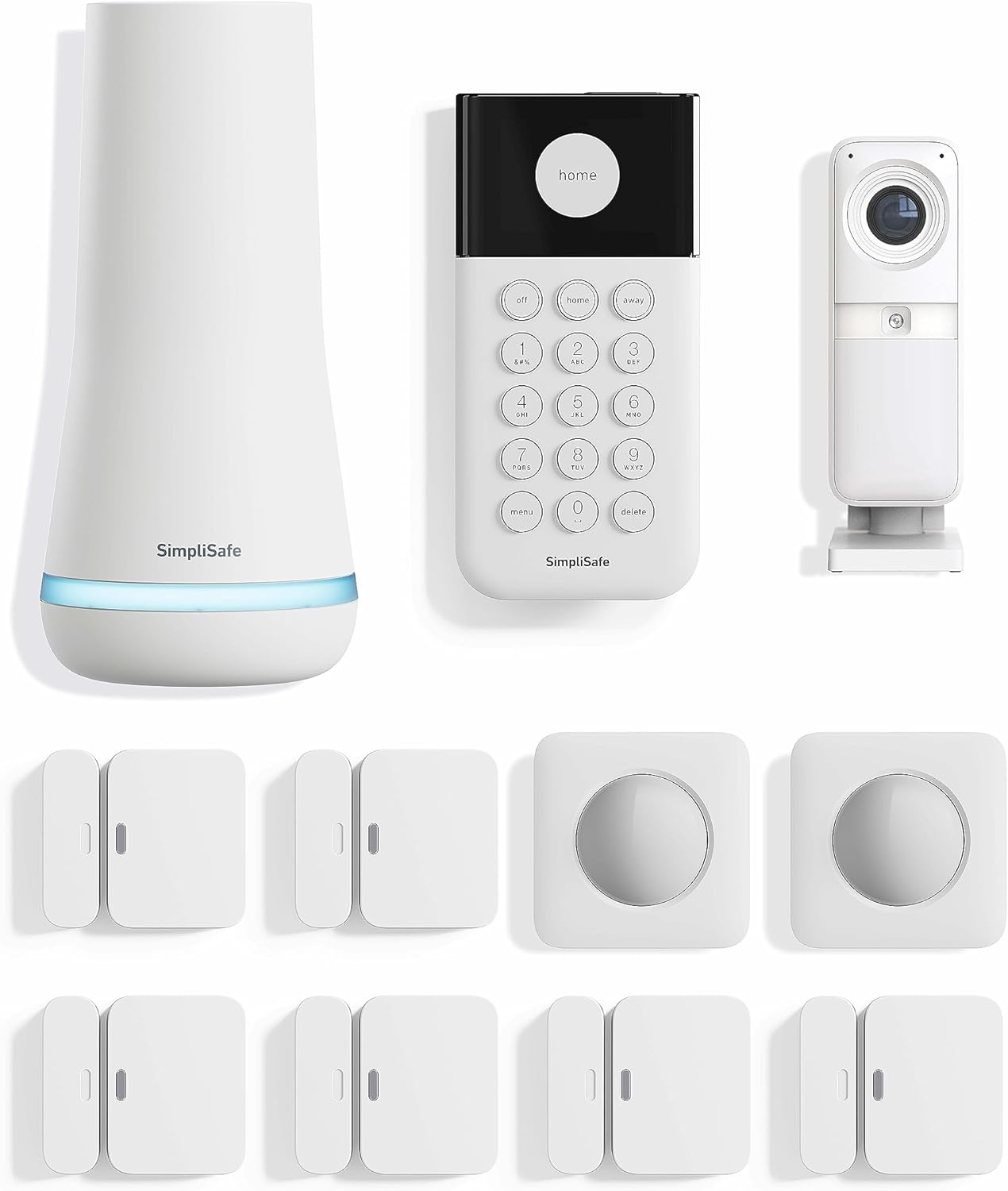 SimpliSafe 11 Piece Wireless Home Security System Gen 3 with Wireless Indoor HD Camera - Optional 24/7 Professional Monitoring - No Contract - Compatible with Alexa and Google Assistant