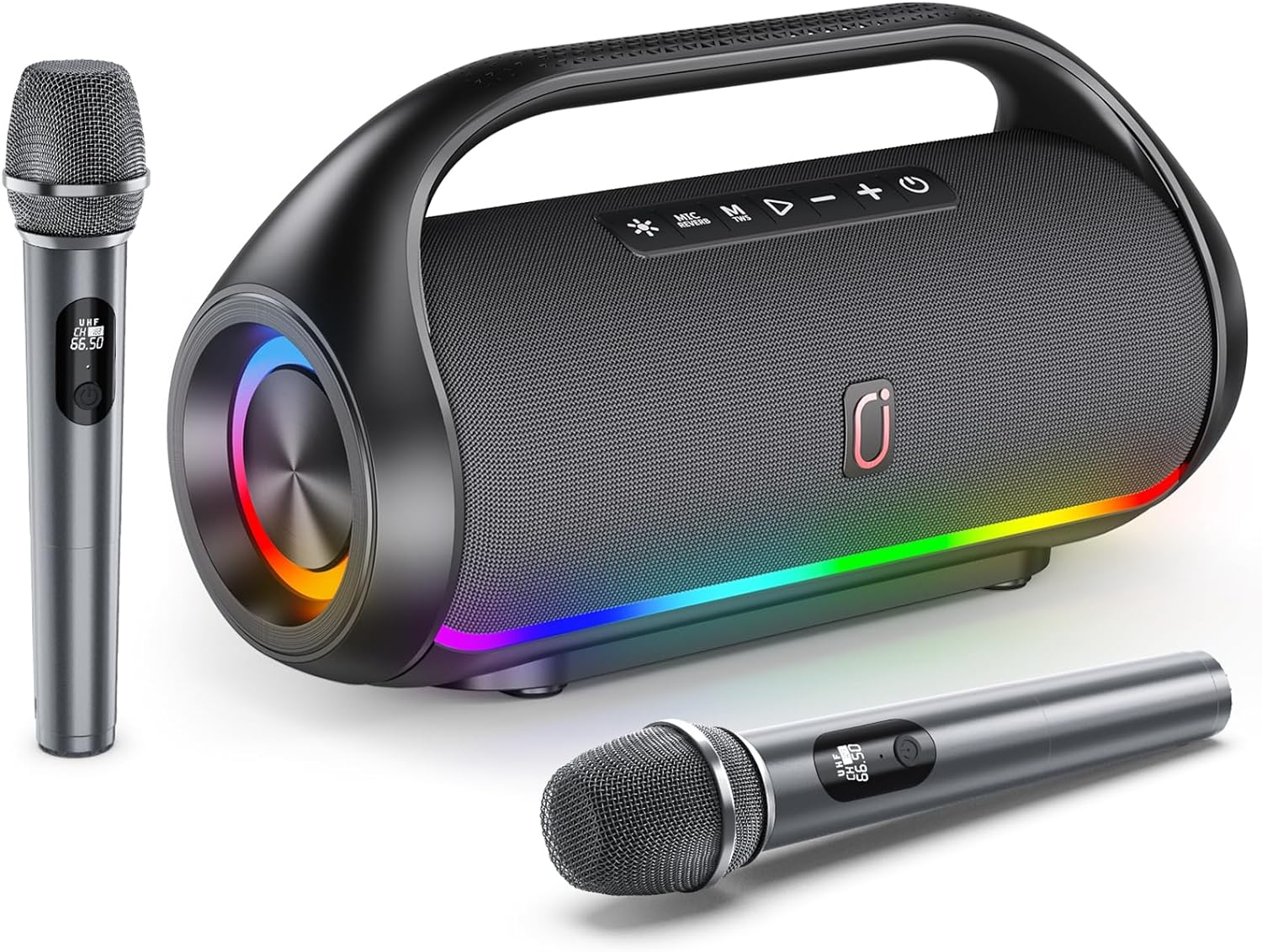 Portable Bluetooth Speaker Wireless with 2 Microphones