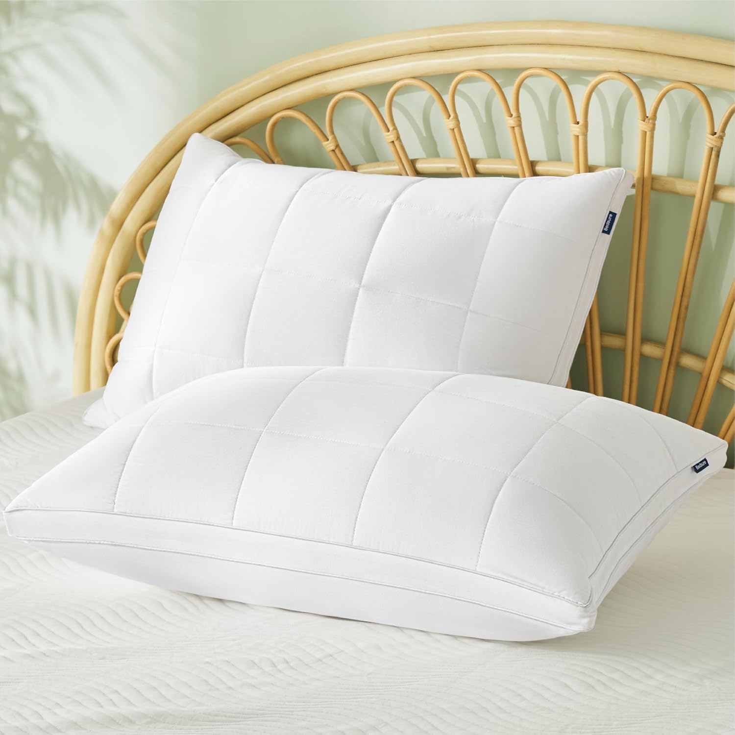 Bedsure Luxury Cooling Standard Pillow - Rayon Derived from Bamboo Adjustable Pillow