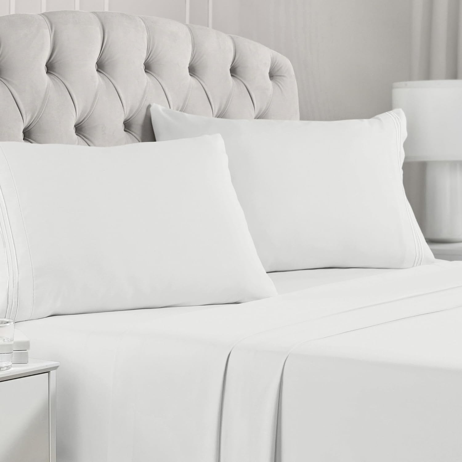 Mellanni Queen Sheets Set - 4 PC Iconic Collection Bedding Sheets & Pillowcases - Hotel Luxury