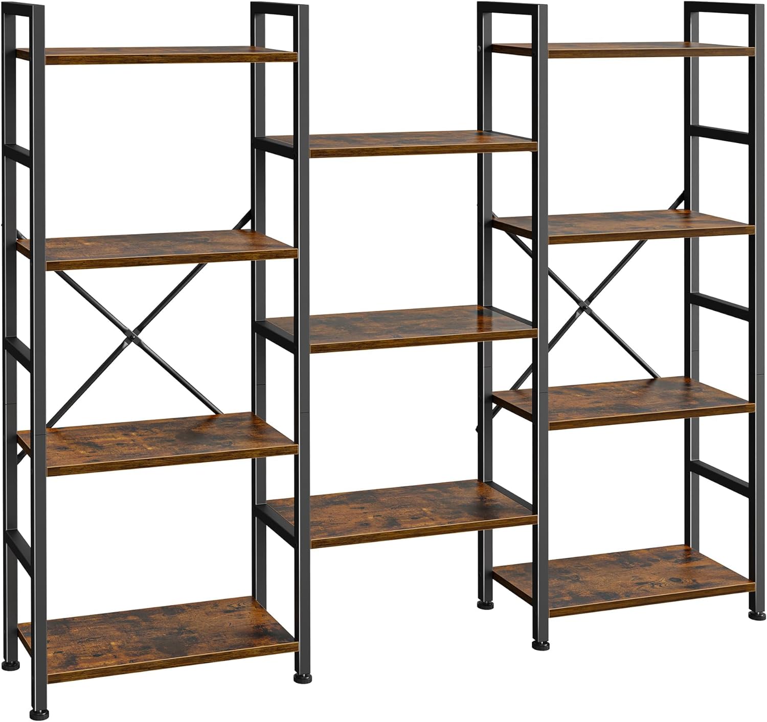 SUPERJARE Triple 4 Tier Bookshelf