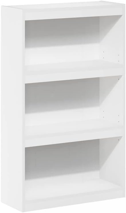 Furinno Jaya Enhanced Home Bookcase 3-Tier Adjustable Bookshelf