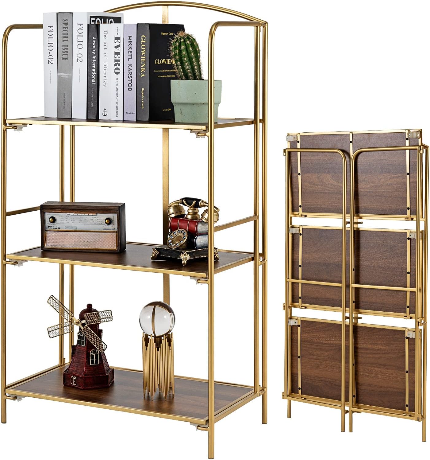 No Assembly Folding Bookshelf