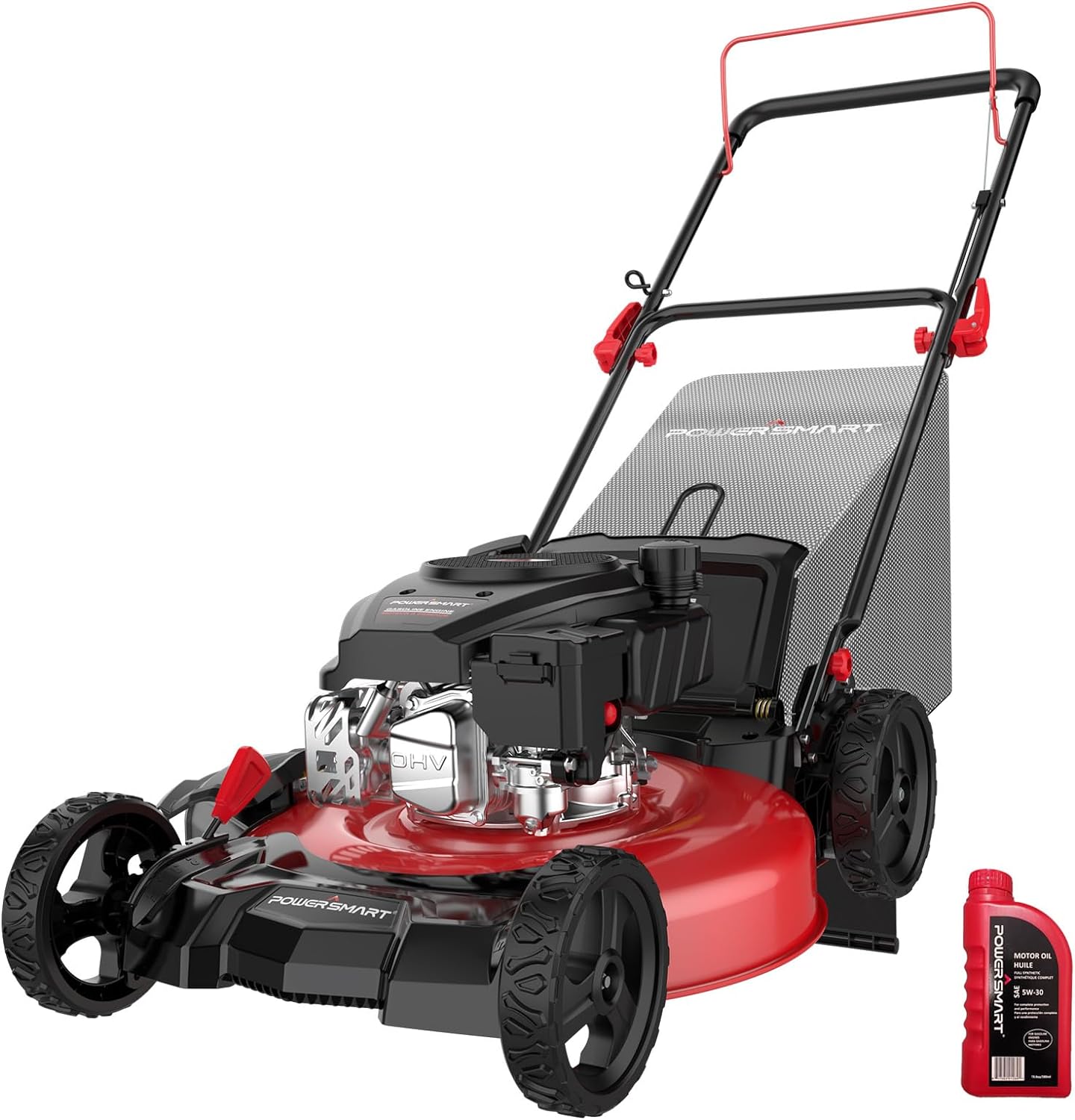 PowerSmart Gas Push Lawn Mower 21in. 144cc 4-Cycle Engine 3-in-1 Mulch