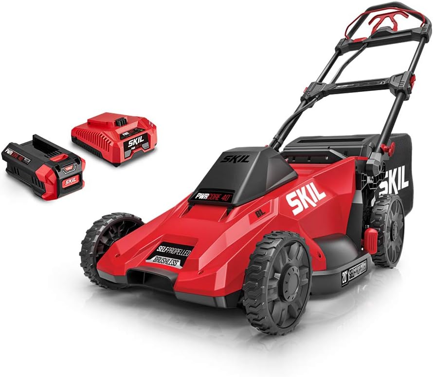 SKIL PWR CORE 40 Brushless 40V 20'' Self Propelled Mower Kit with 7-Position Cutting Height Adjustment