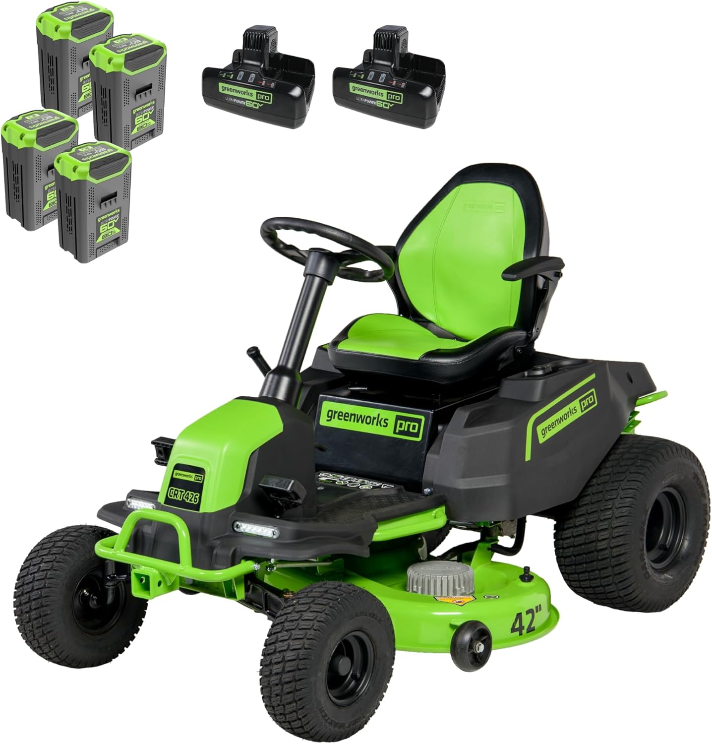 Greenworks 60V 42” Cordless Electric CrossoverT Riding Mower