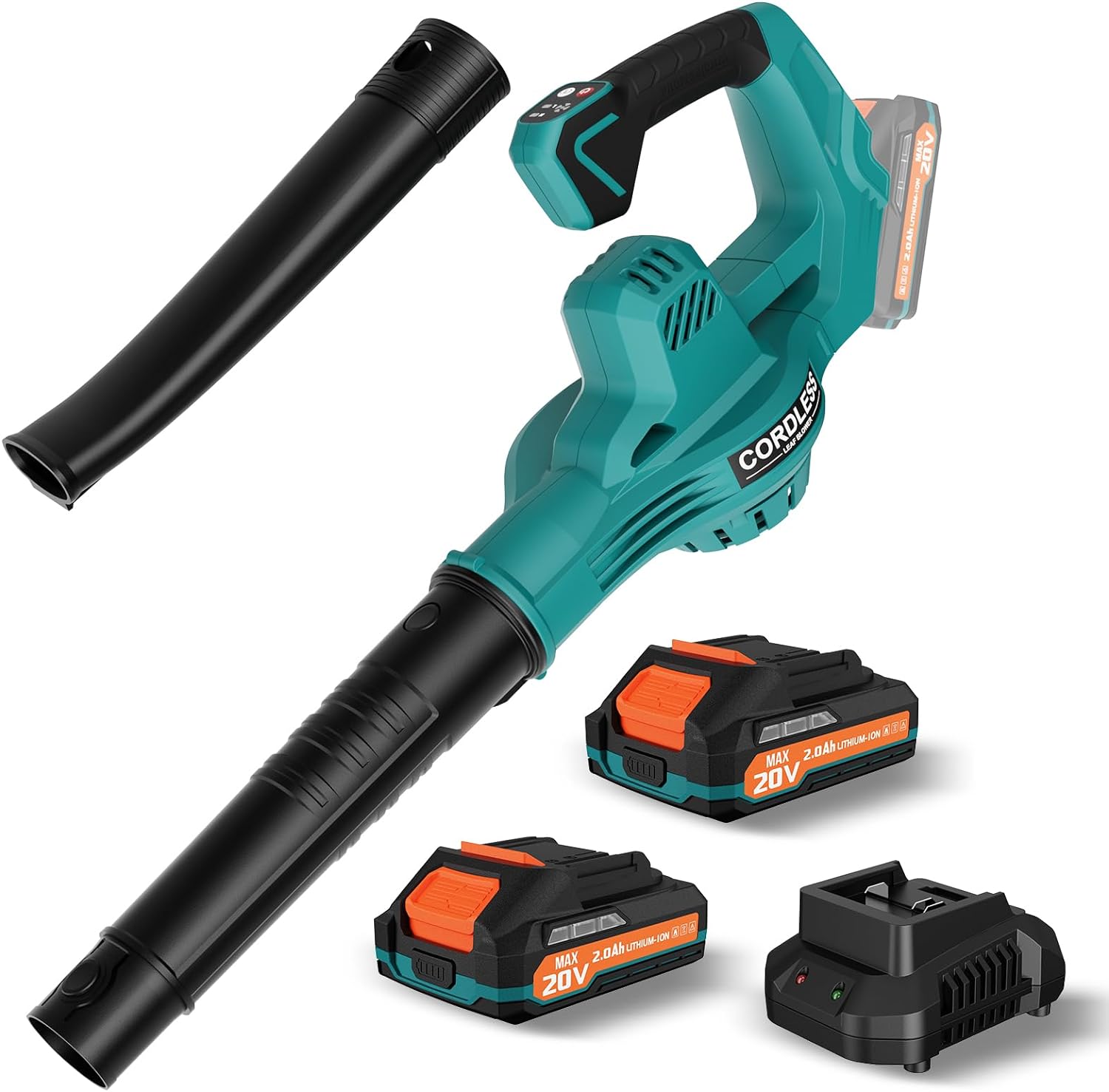 Leaf Blower Cordless with 2*20V Battery and Charger