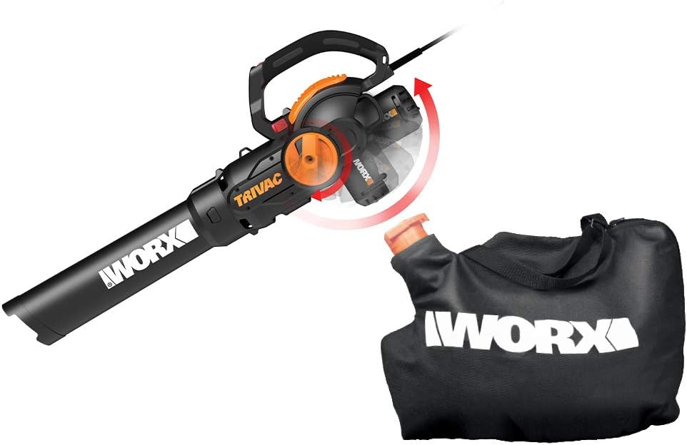 WORX 12 Amp TRIVAC 3-in-1 Electric Leaf Blower/Mulcher/Yard Vacuum - WG512