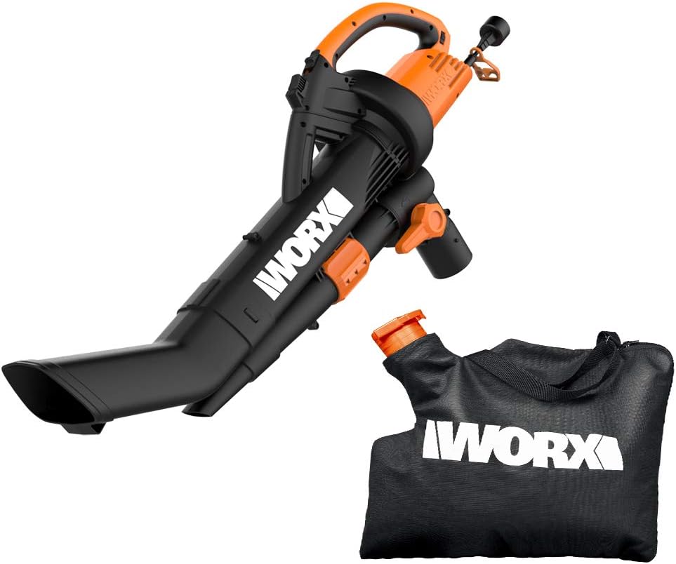 Worx WG509 TRIVAC 12 Amp 3-in-1 Electric Leaf Blower/Leaf Vacuum/Mulcher