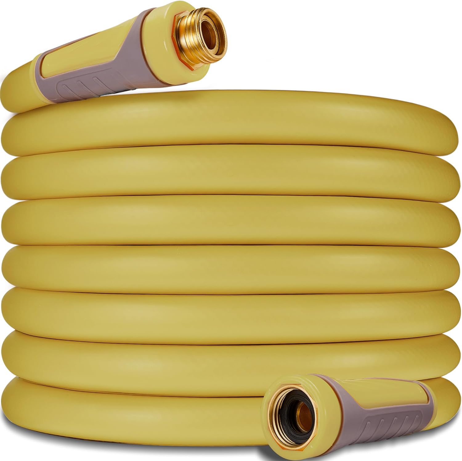 75 FT Garden Hose Non-Expandable Hoses - All New 2024 Kink Free Water Hose - Flexible Car Wash Hose with Solid Brass Connector