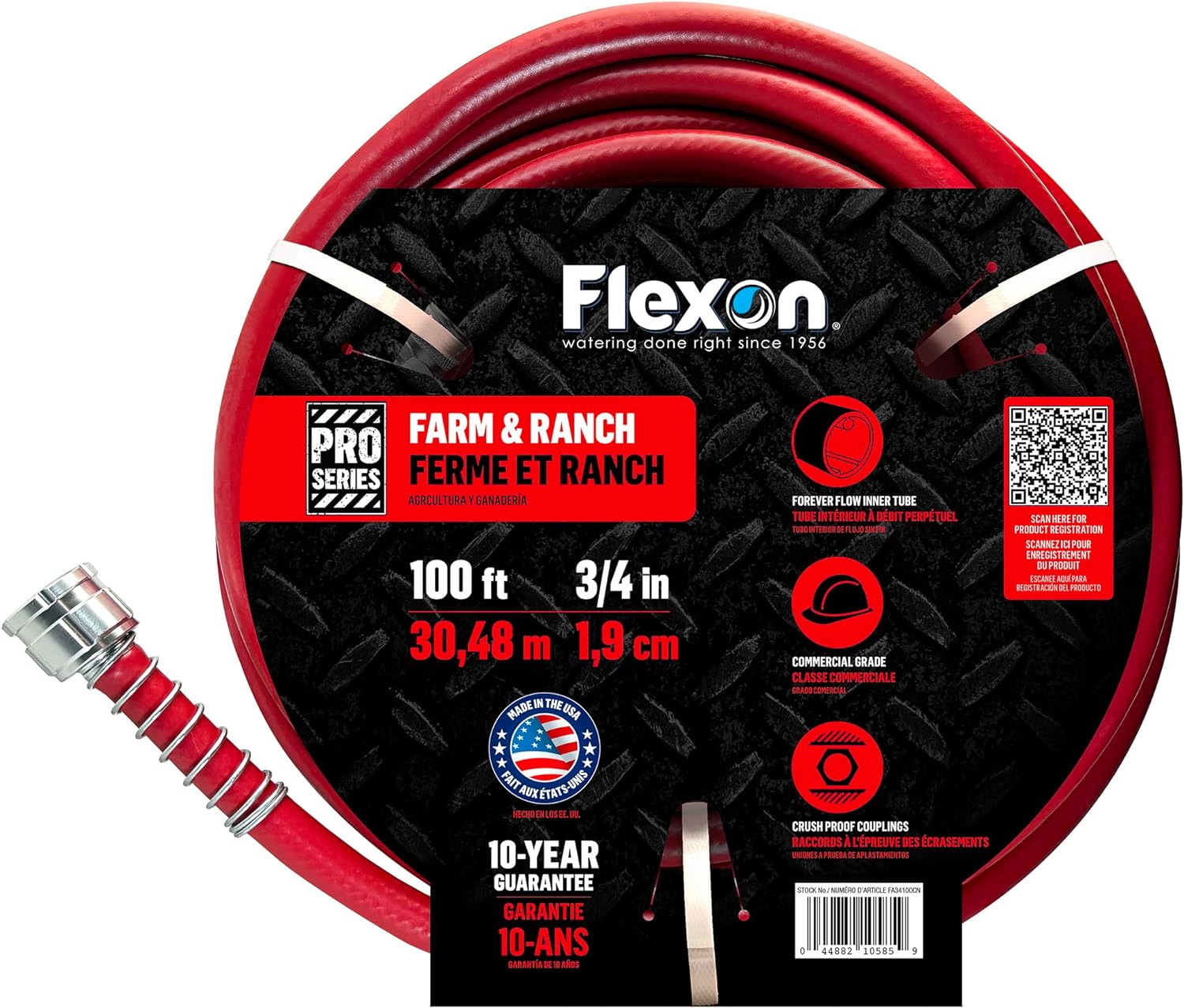 Flexon FA58100CN Farm and Ranch Garden Hose