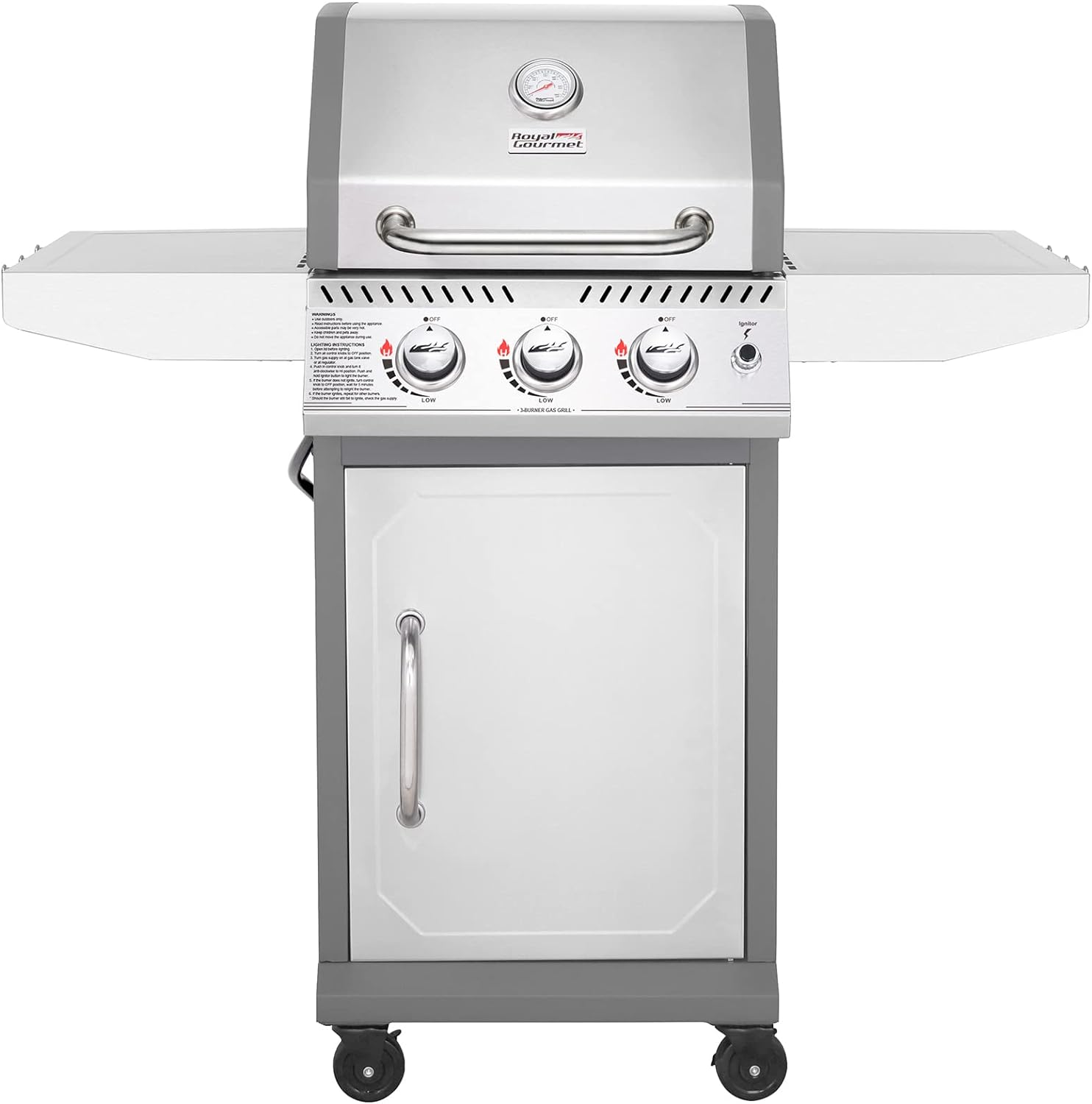 Royal Gourmet GG3001S Stainless Steel 3-Burner Propane Gas Grill