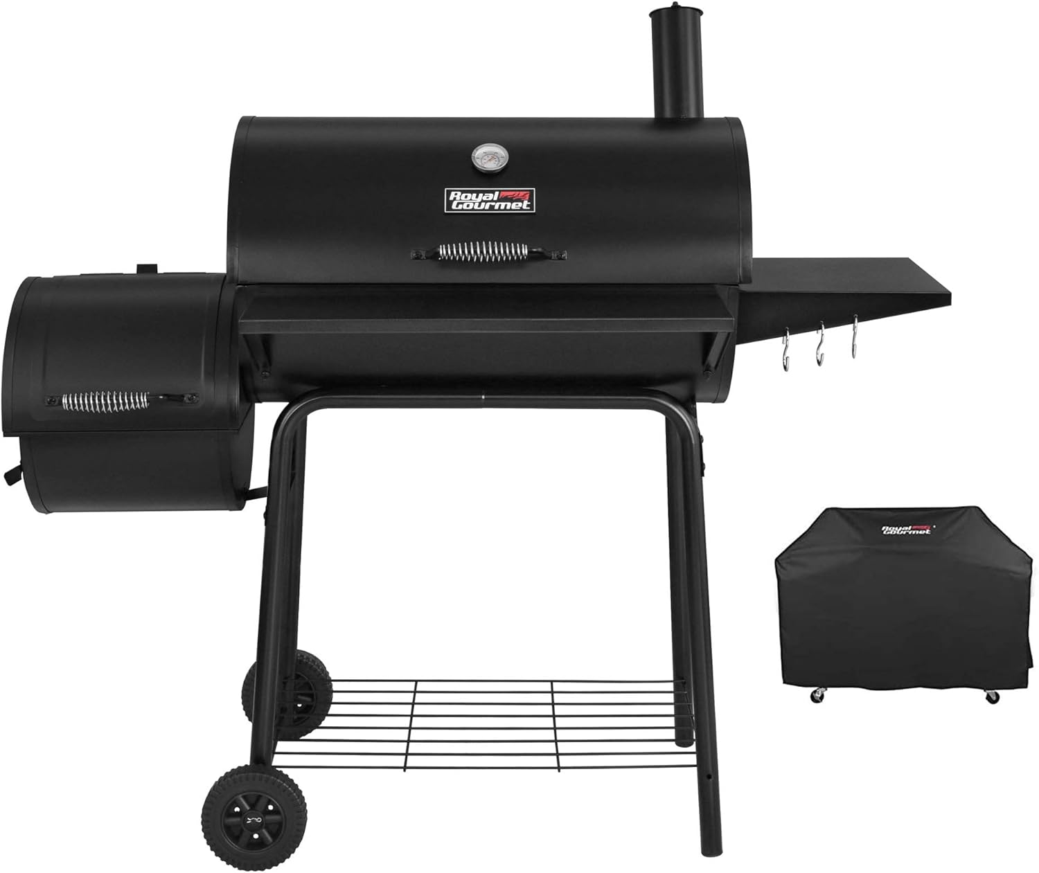 Royal Gourmet CC1830SC Charcoal Grill Offset Smoker with Cover