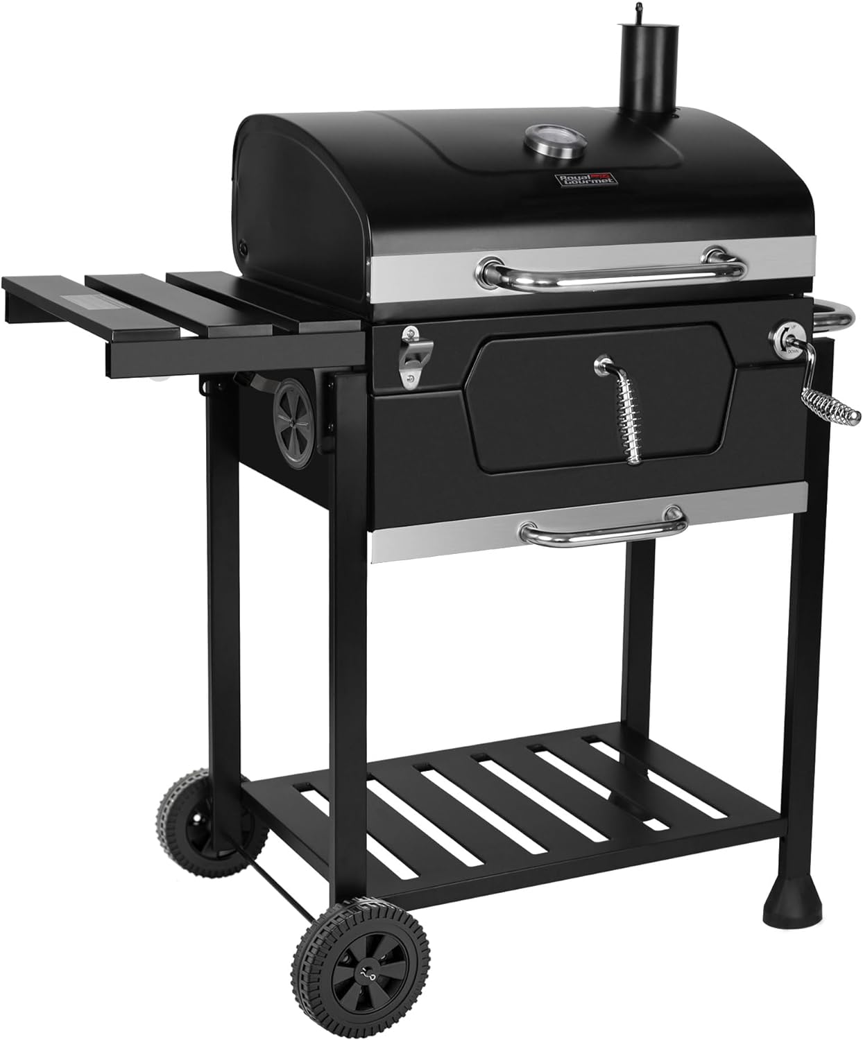 Royal Gourmet 24-Inch Charcoal Grill with Foldable Side Table