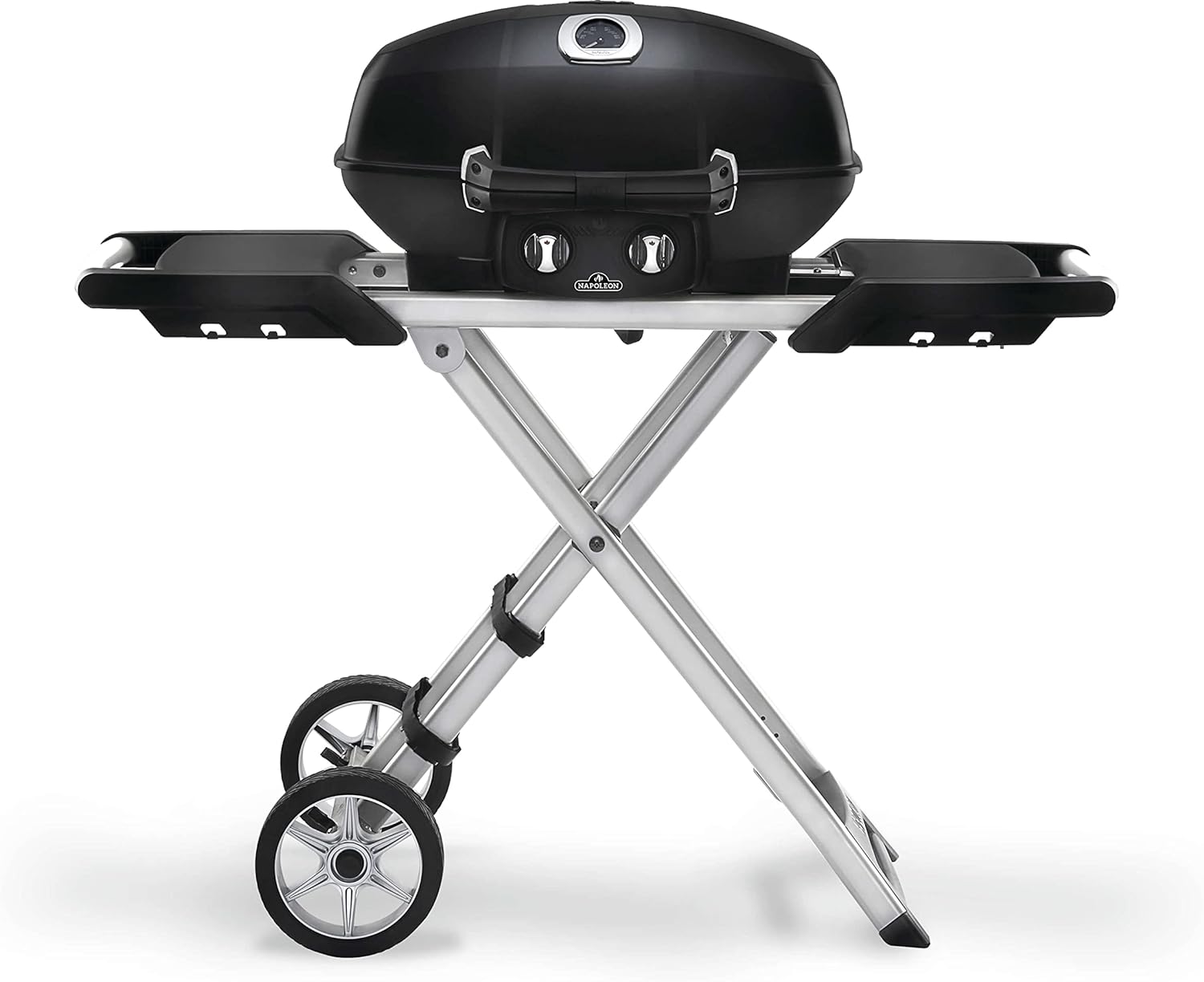 Napoleon TravelQ Portable Propane Gas BBQ - PRO285X-BK - Includes Scissor Cart