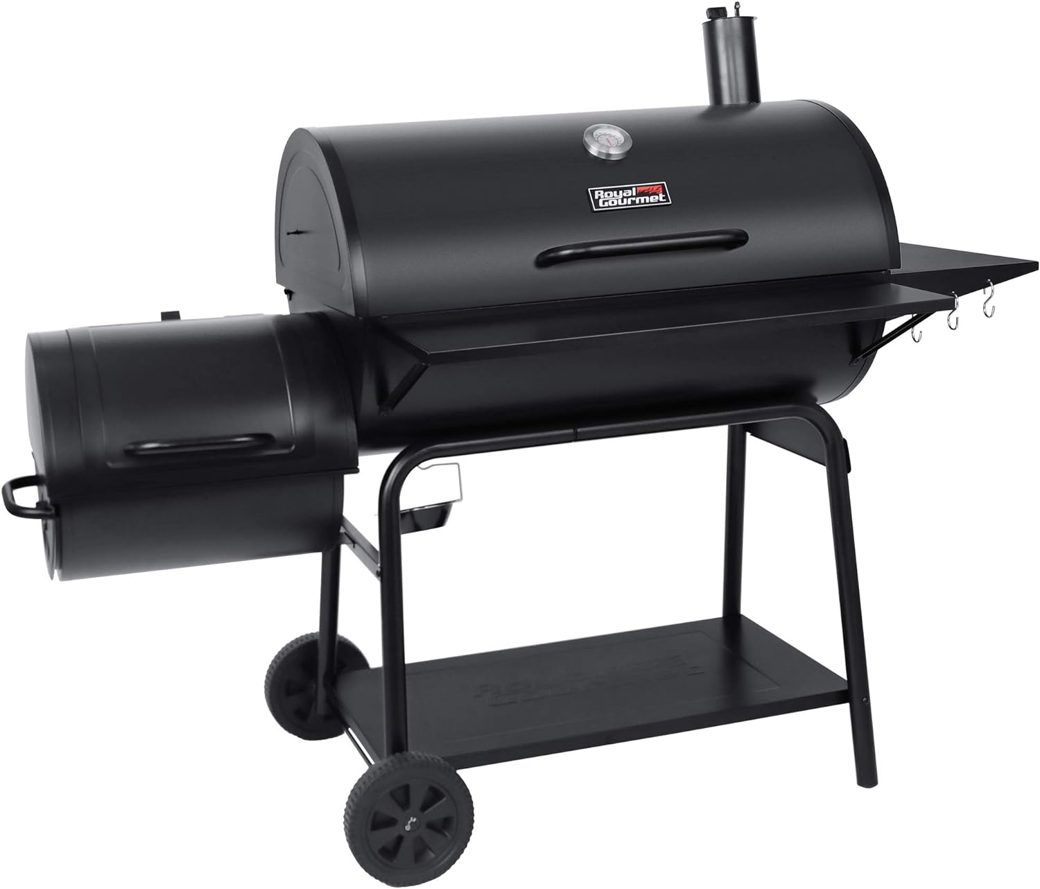 Royal Gourmet CC2036F Charcoal Grill with Offset Smoker Burch BBQ Barrel Grill and Smoker Combo