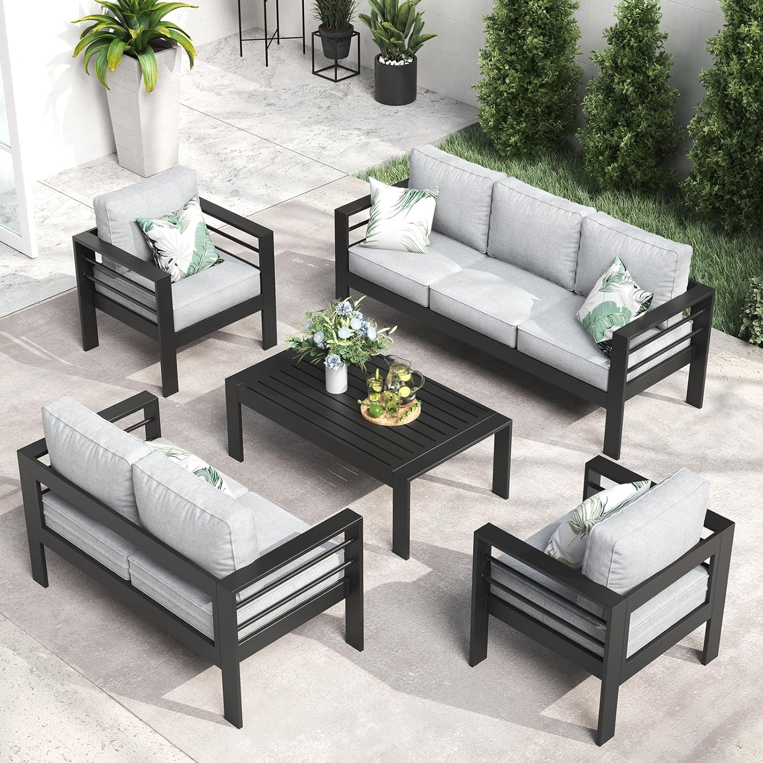 LayinSun Outdoor Aluminum Furniture Set