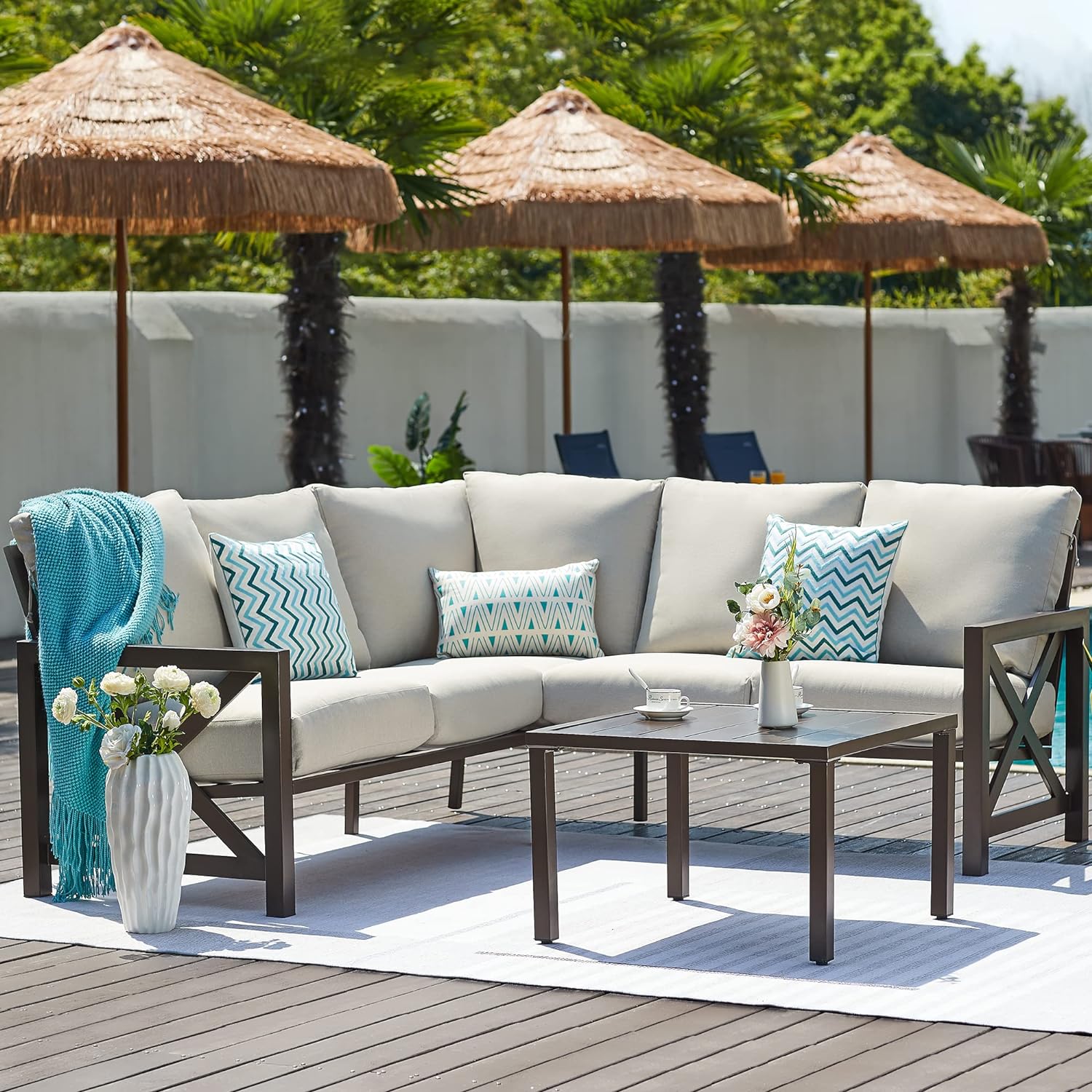 NATURAL EXPRESSIONS 6 Pieces Patio Furniture Sets