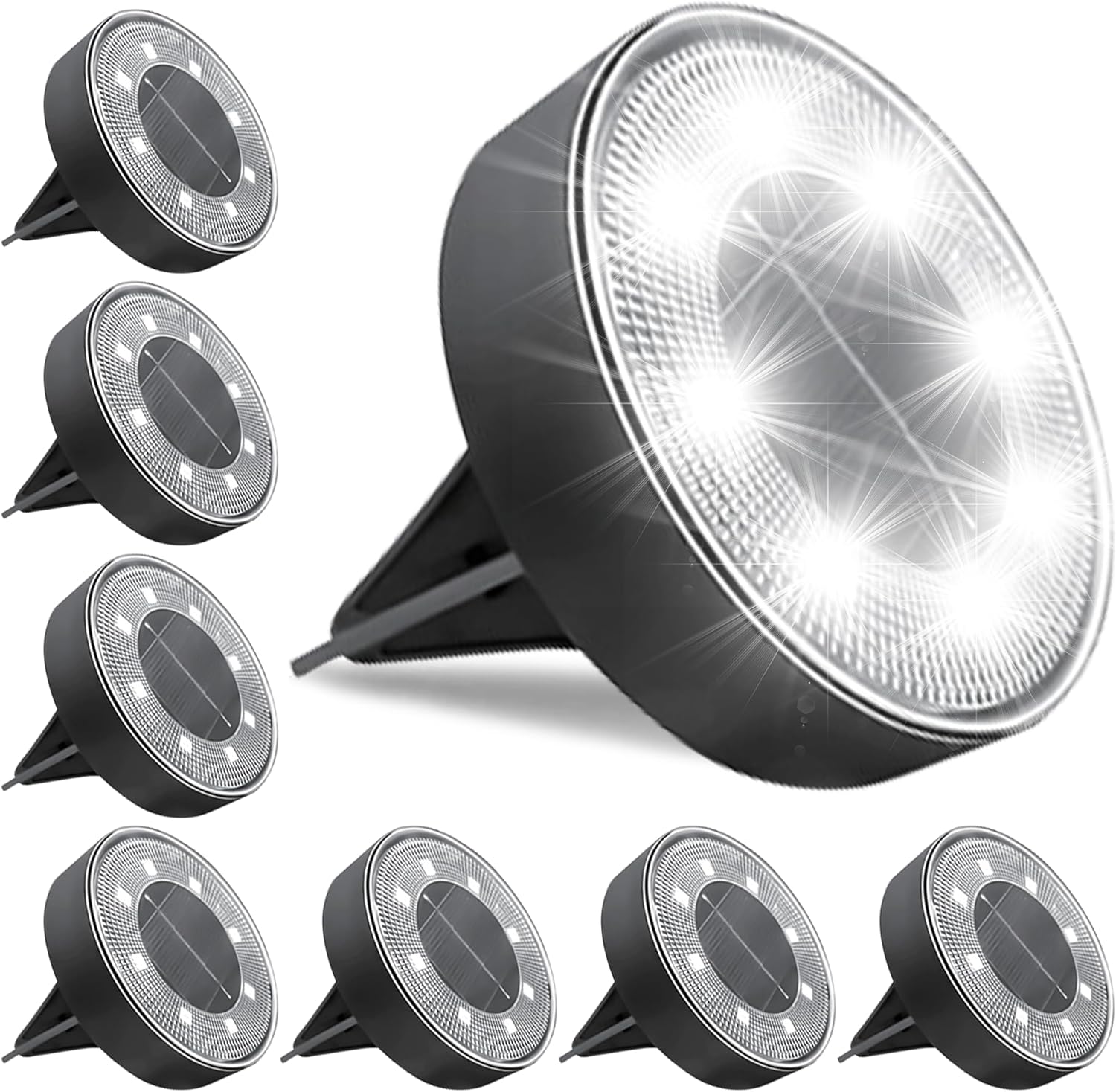 8 LED Bright Solar Ground Lights