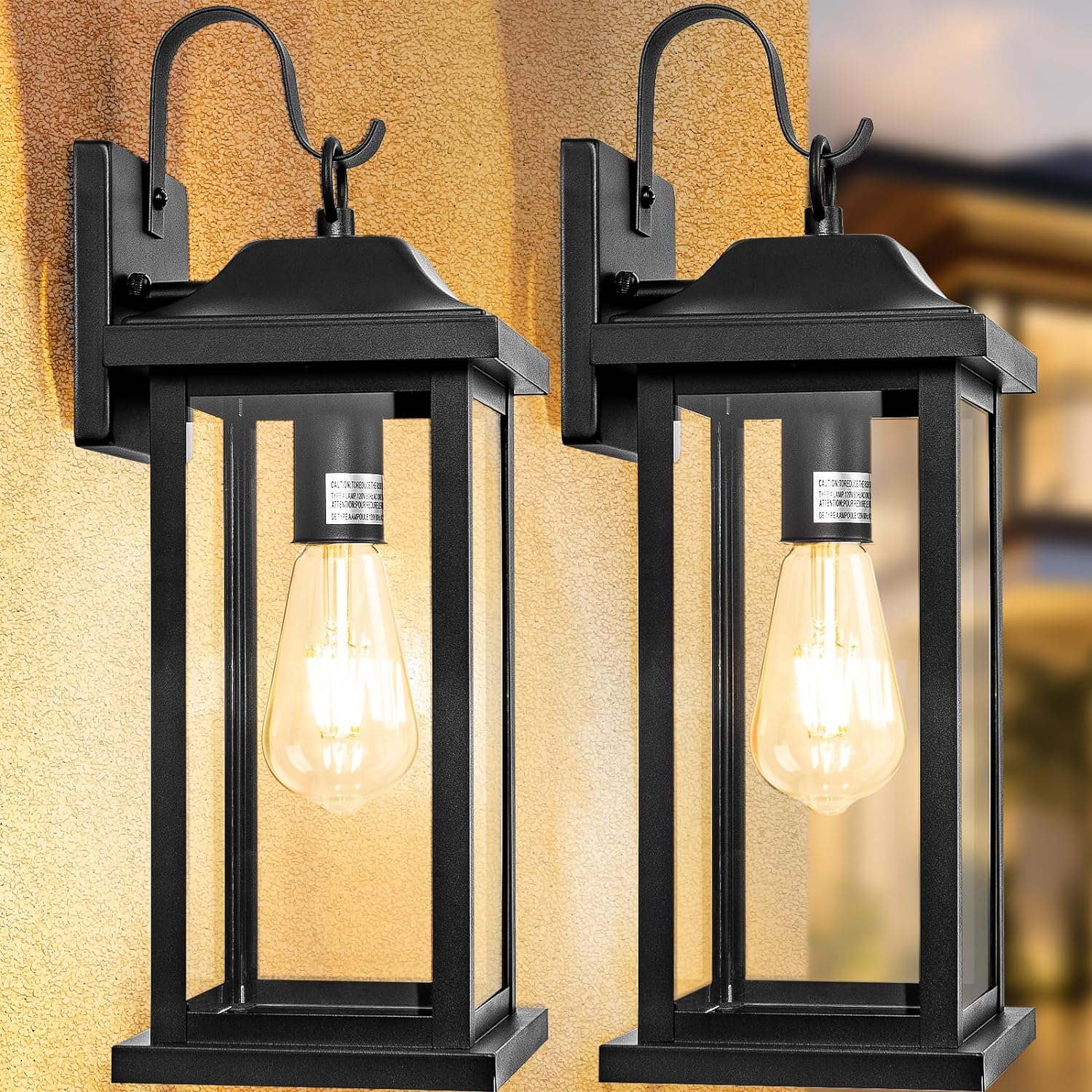 2-Pack 17 Inch Large Outdoor Light Fixtures