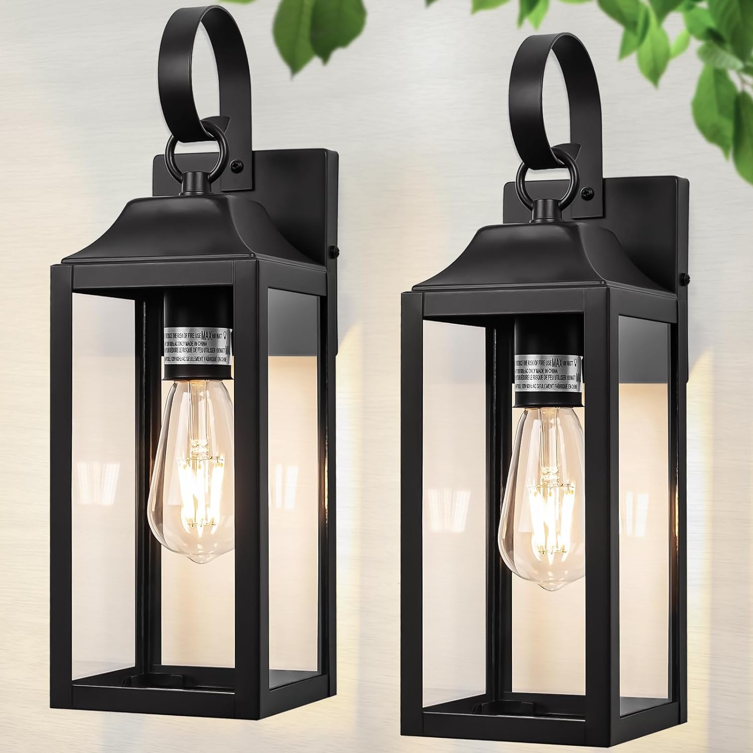 2 Pack Outdoor Light Fixtures Wall Mount