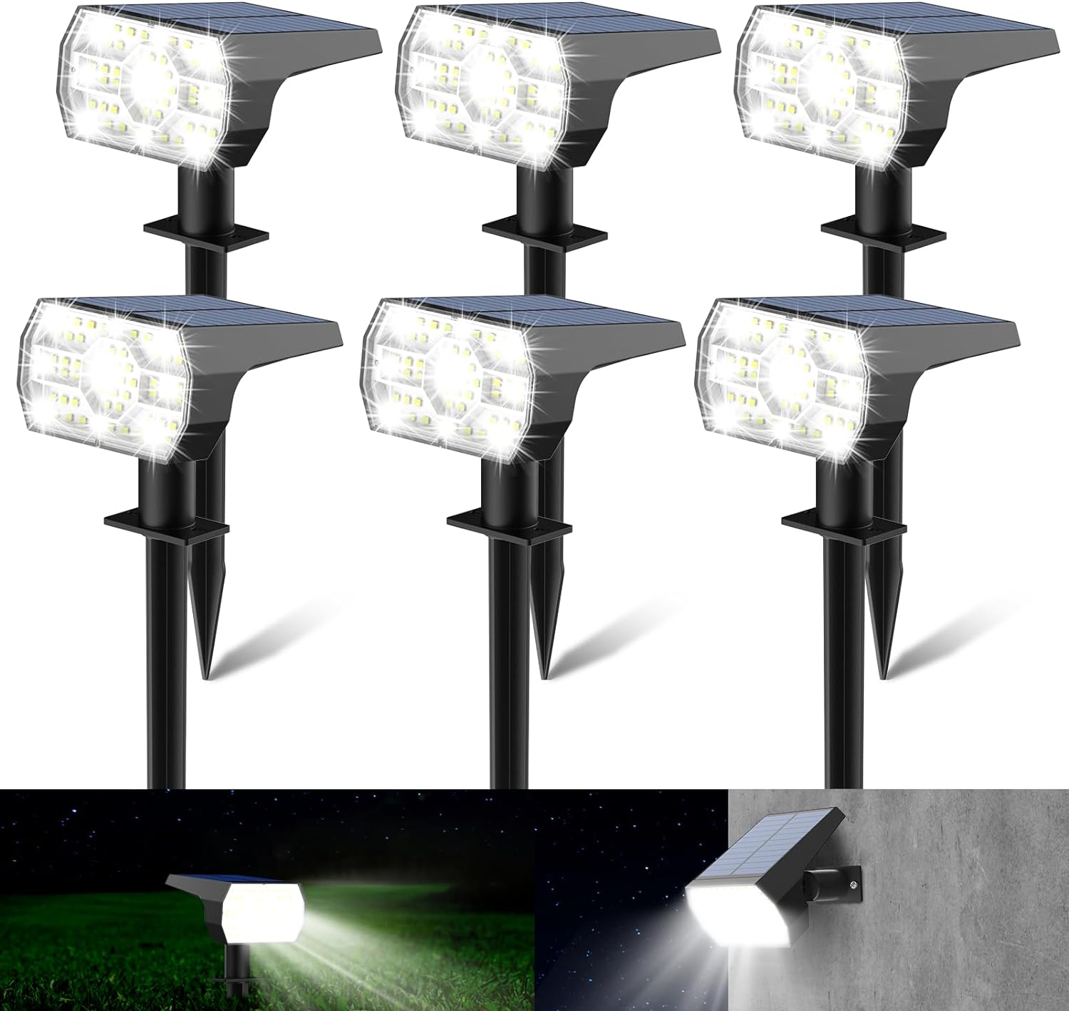 Kaxiida Solar Spot Lights Outdoor Waterproof