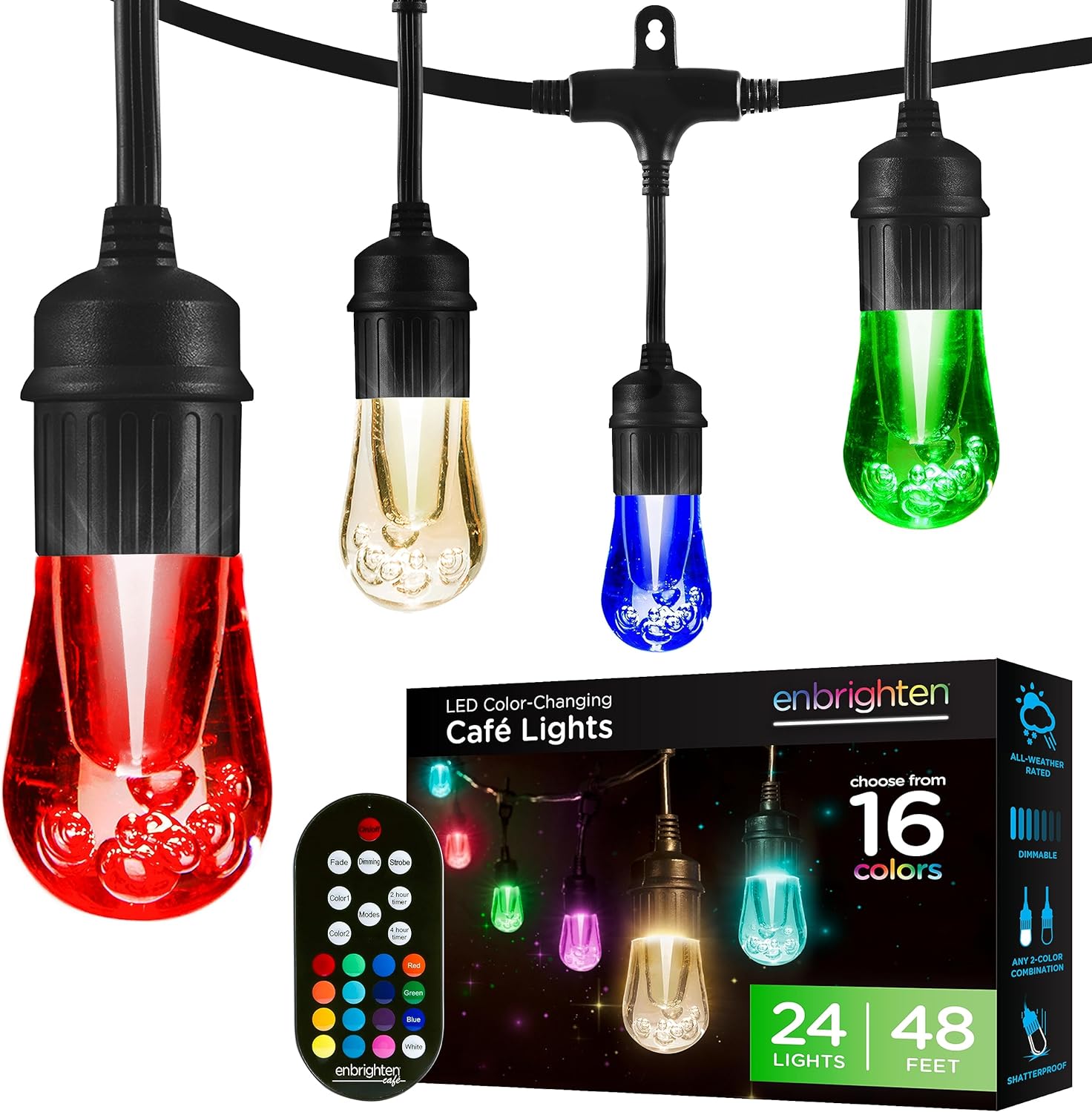 Enbrighten Premium Color Changing String Lights