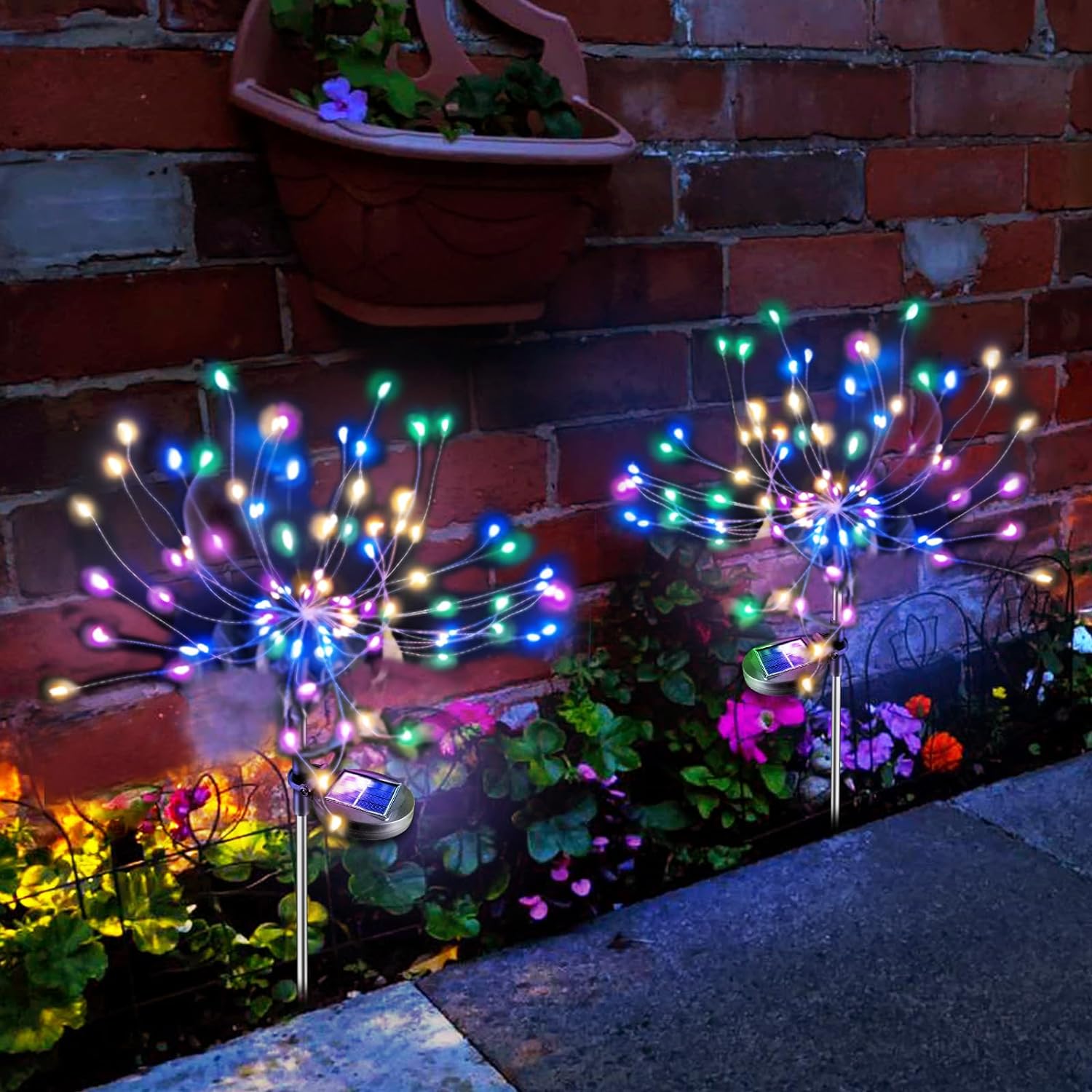 Solar Lights Outdoor Garden Decor Waterproof 2 Pack