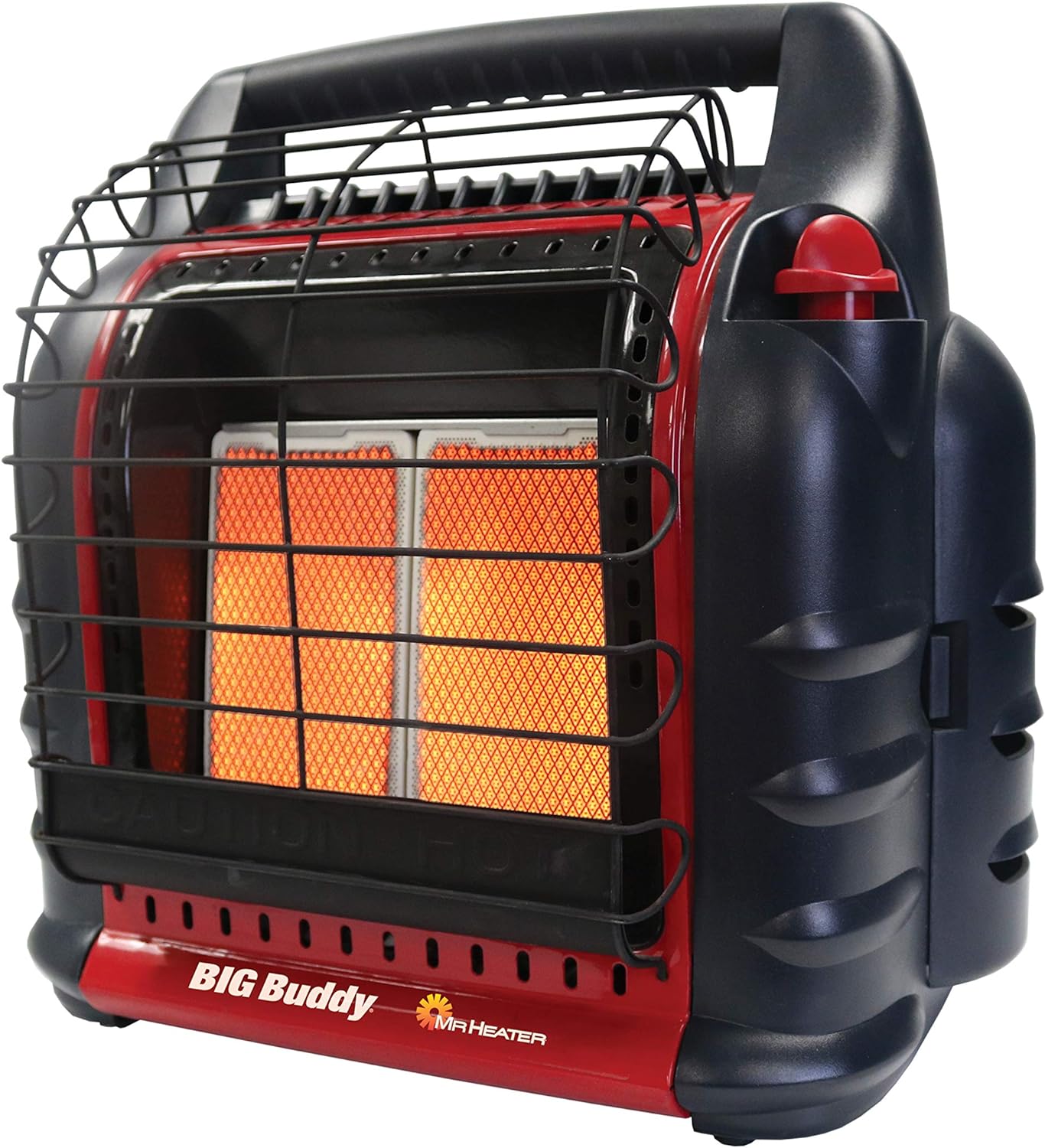 Mr Heater 4000 to 18000 BTU 3 Setting Portable LP Gas Heater Unit with Dual Tank Connection for Indoor and Outdoor Use