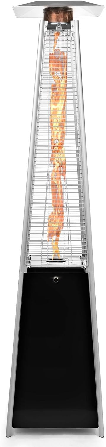 Outdoor Propane Patio Heater - Commercial LP Gas Porch & Deck Heater - Black