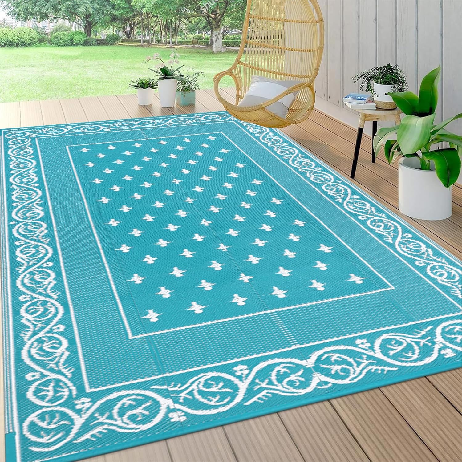 Pauwer Outdoor Rug 6'x9' Waterproof for Patios