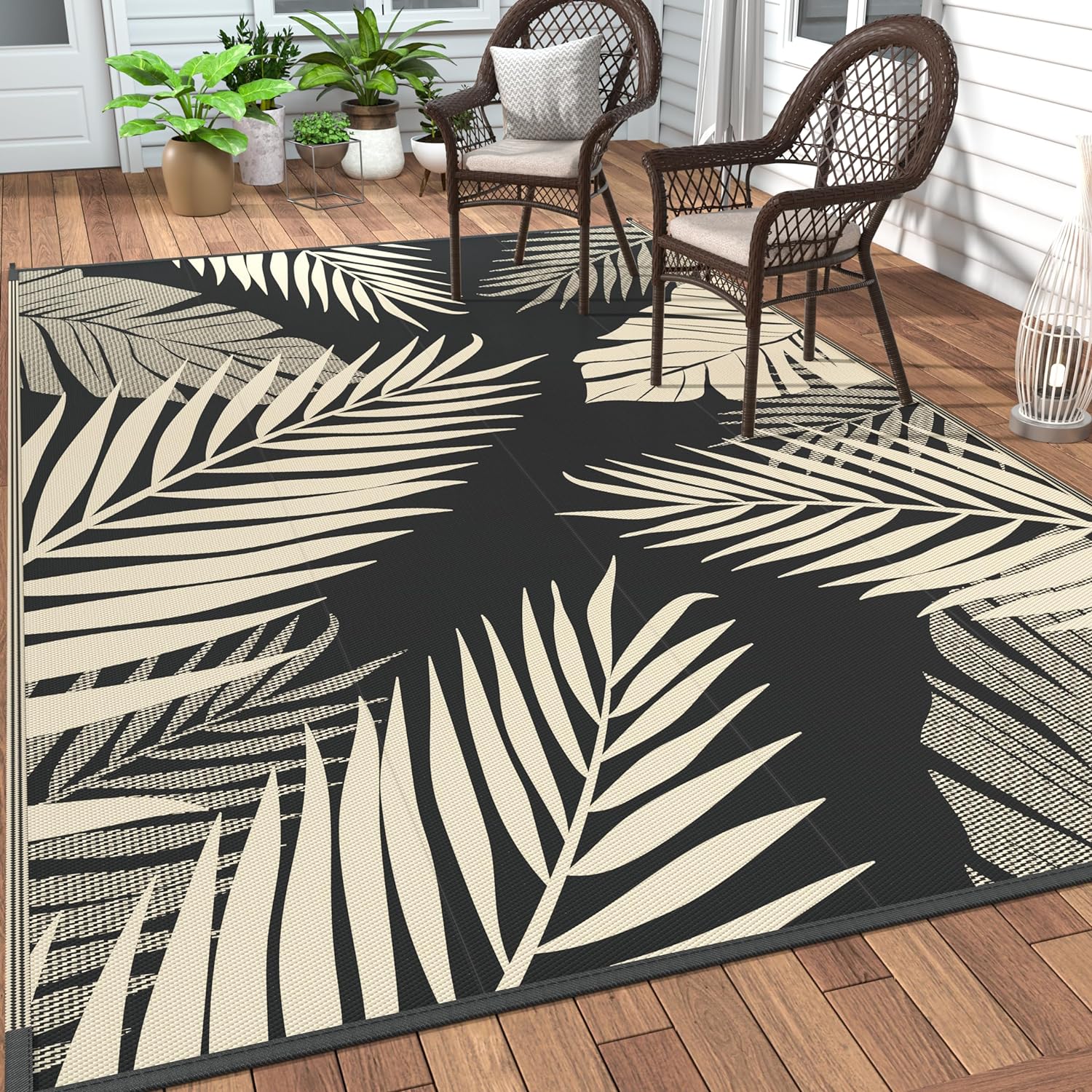 GENIMO Outdoor Rug 8' x 10' Waterproof for Patios Clearance