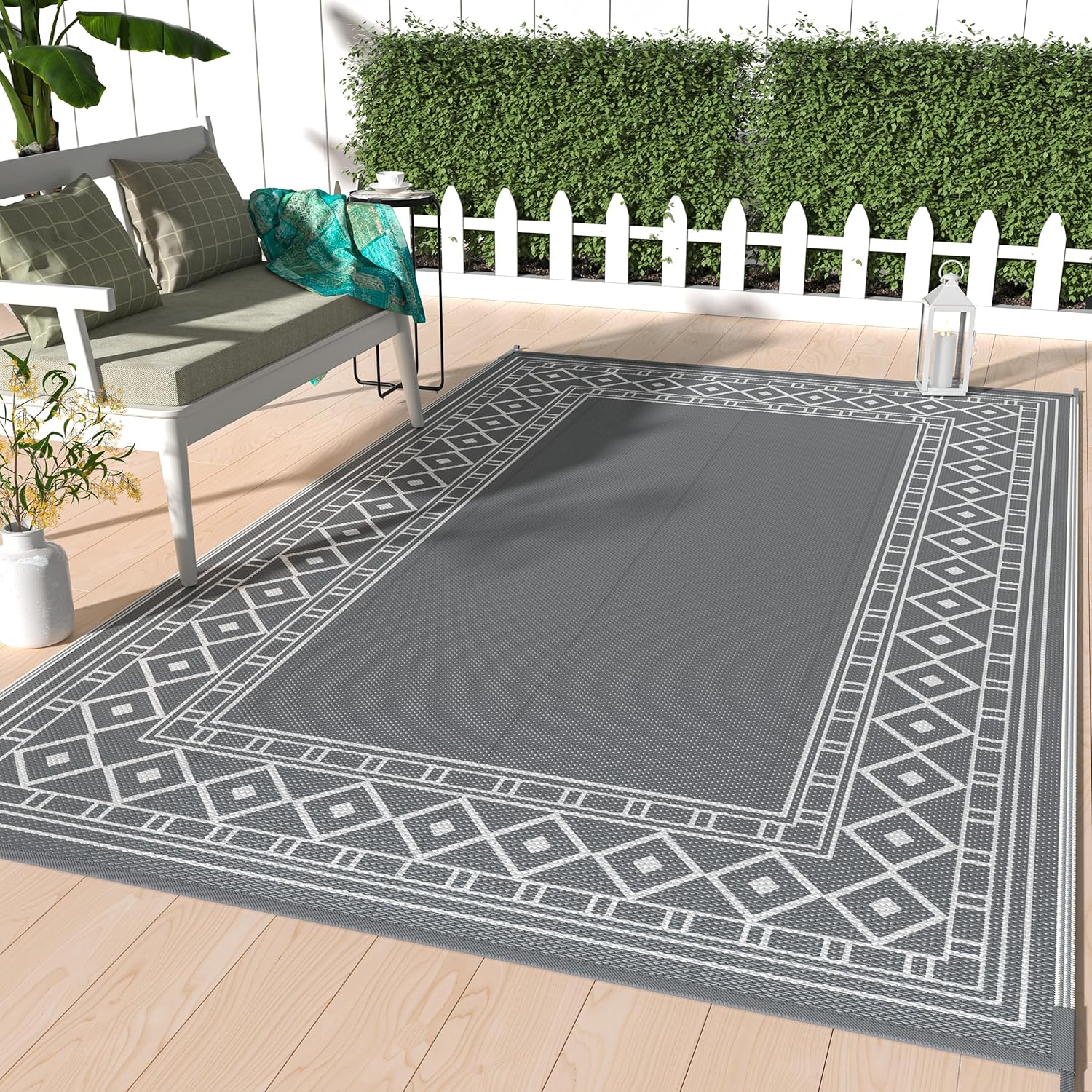 GENIMO Outdoor Rug 8' x 10' Waterproof for Patios Clearance