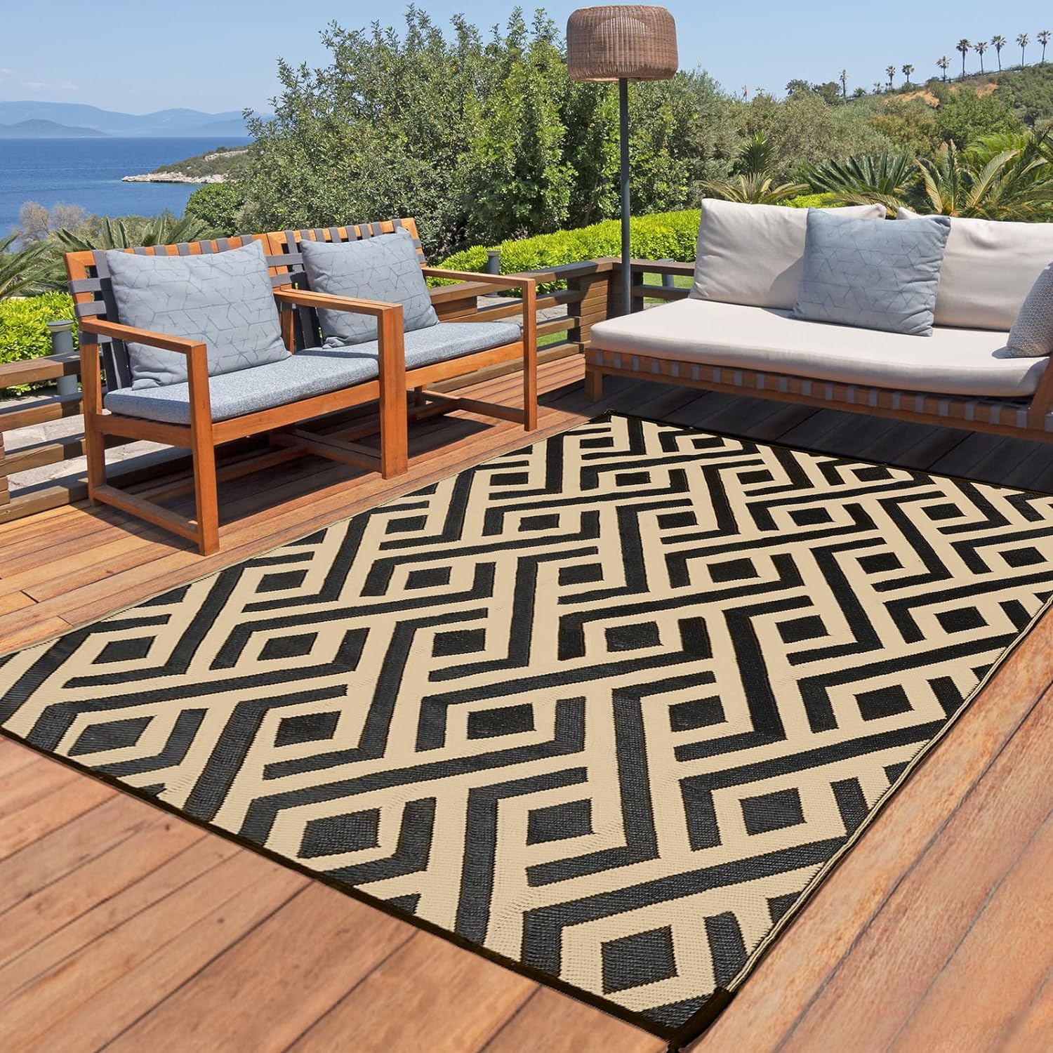 Terrug Outdoor Rug Waterproof 4x6 Ft