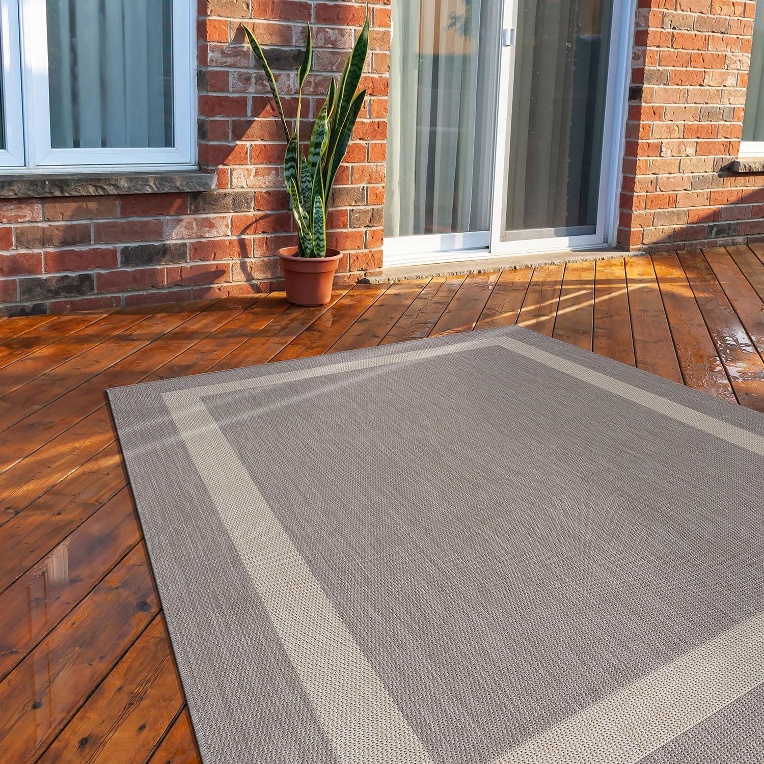 CAMILSON Outdoor Rug - Modern Area Rugs for Indoor and Outdoor patios