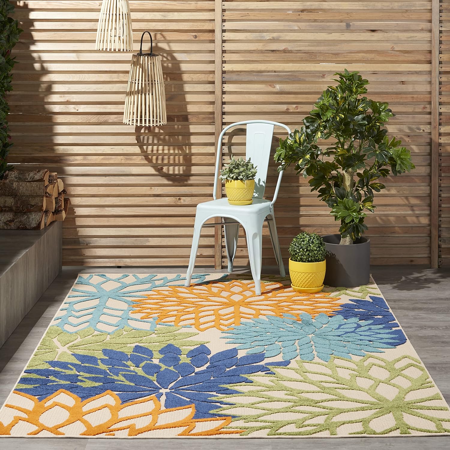 Nourison Aloha Indoor/Outdoor Multicolor 5'3