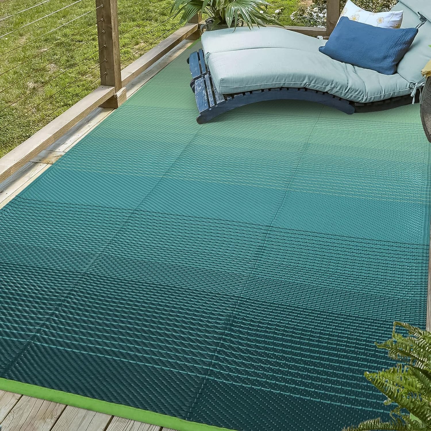 Lahome Outdoor Patio Rug Waterproof 6x9