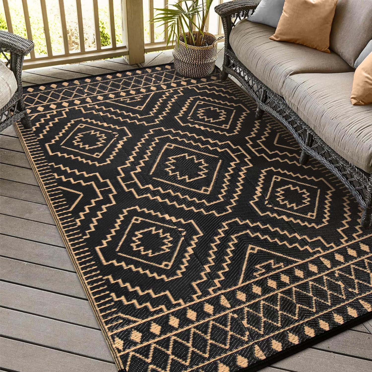 Anidaroel Outdoor Rug 5x8ft for Patios Clearance