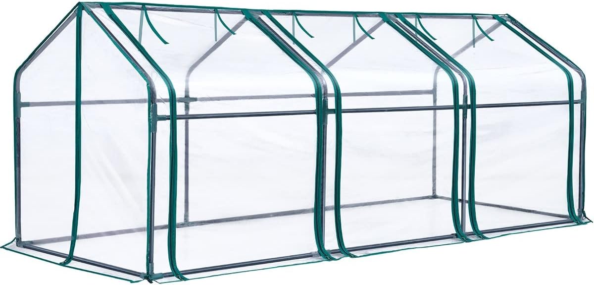 Quictent Portable Mini Cloche Greenhouse w/ Elevated Bottom