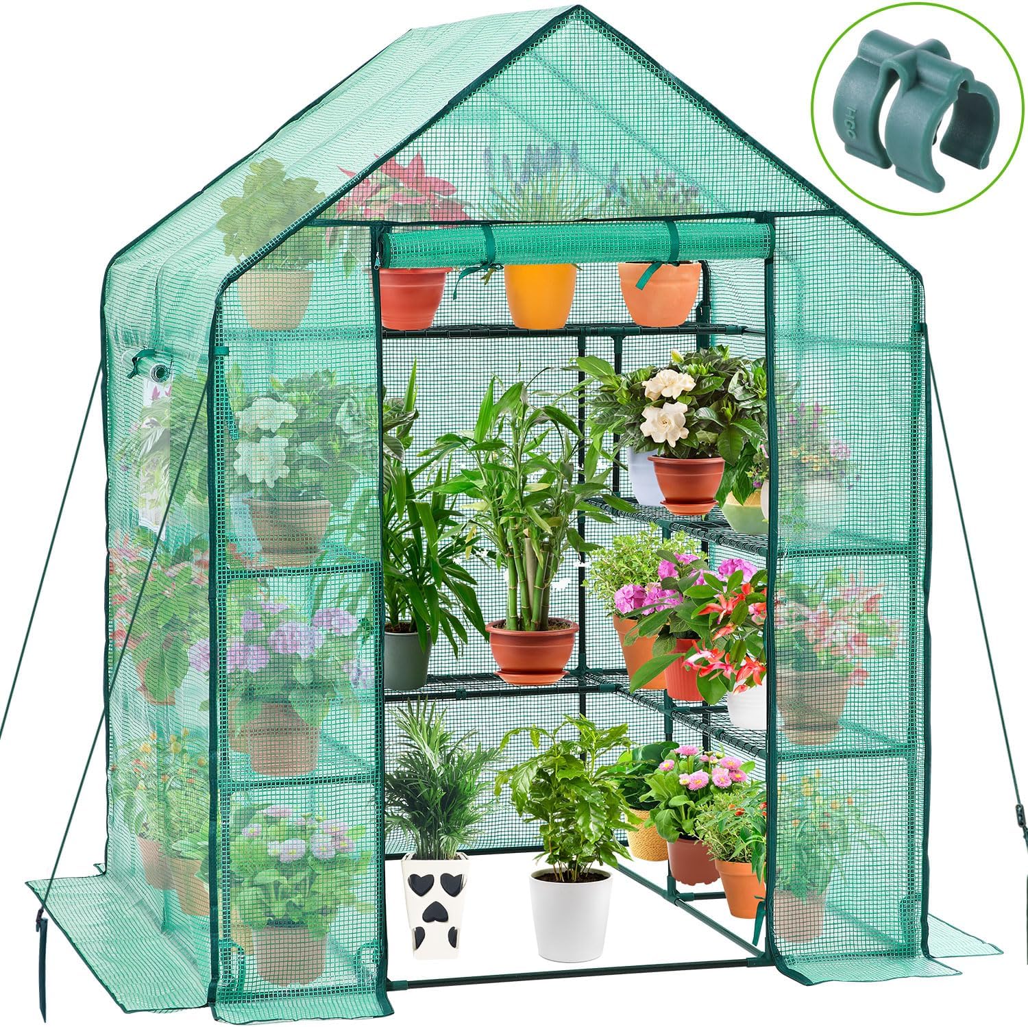 Greenhouse for Outdoors with Screen Windows