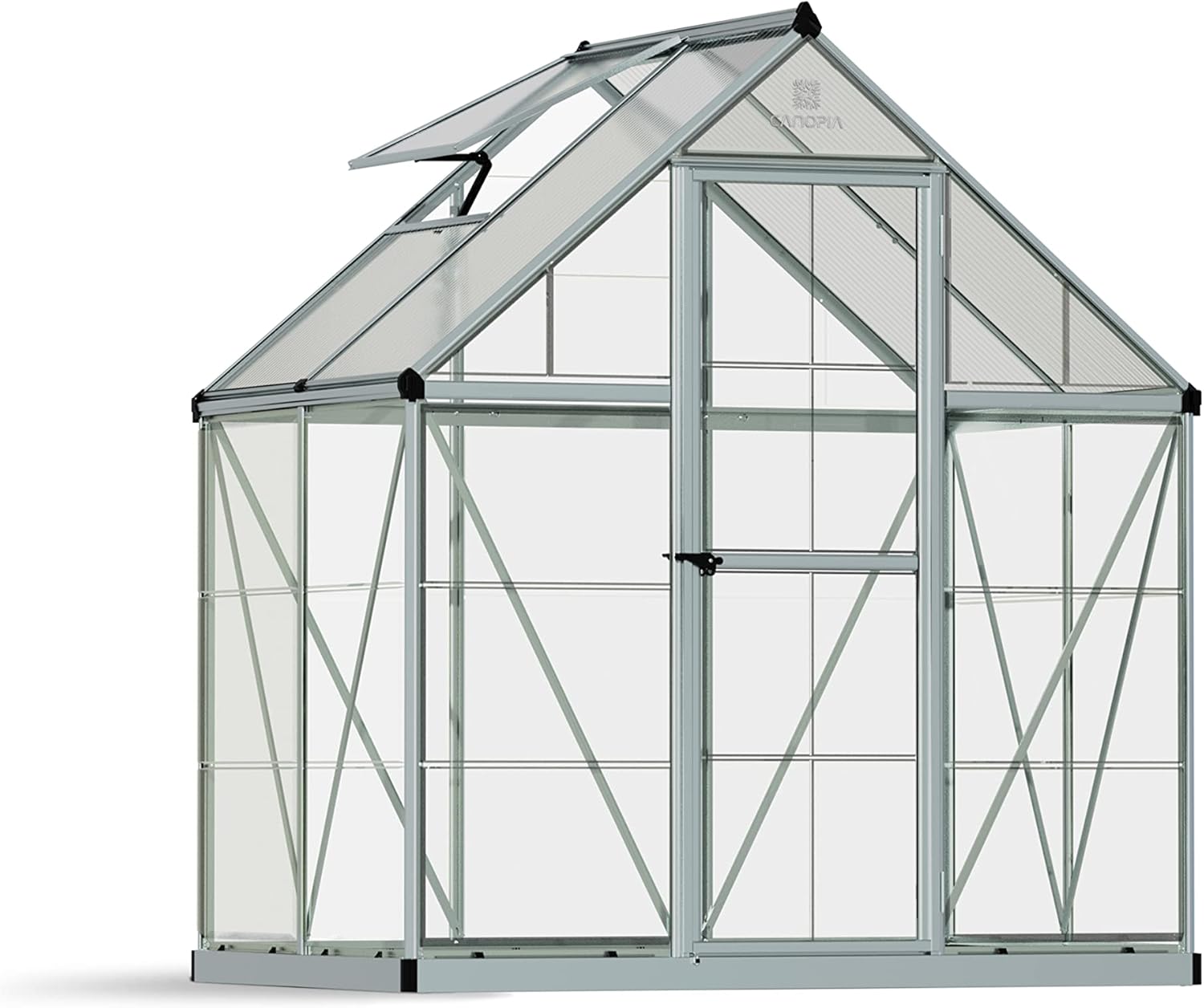 Palram - Canopia Hybrid 6' x 4' Greenhouse - Silver