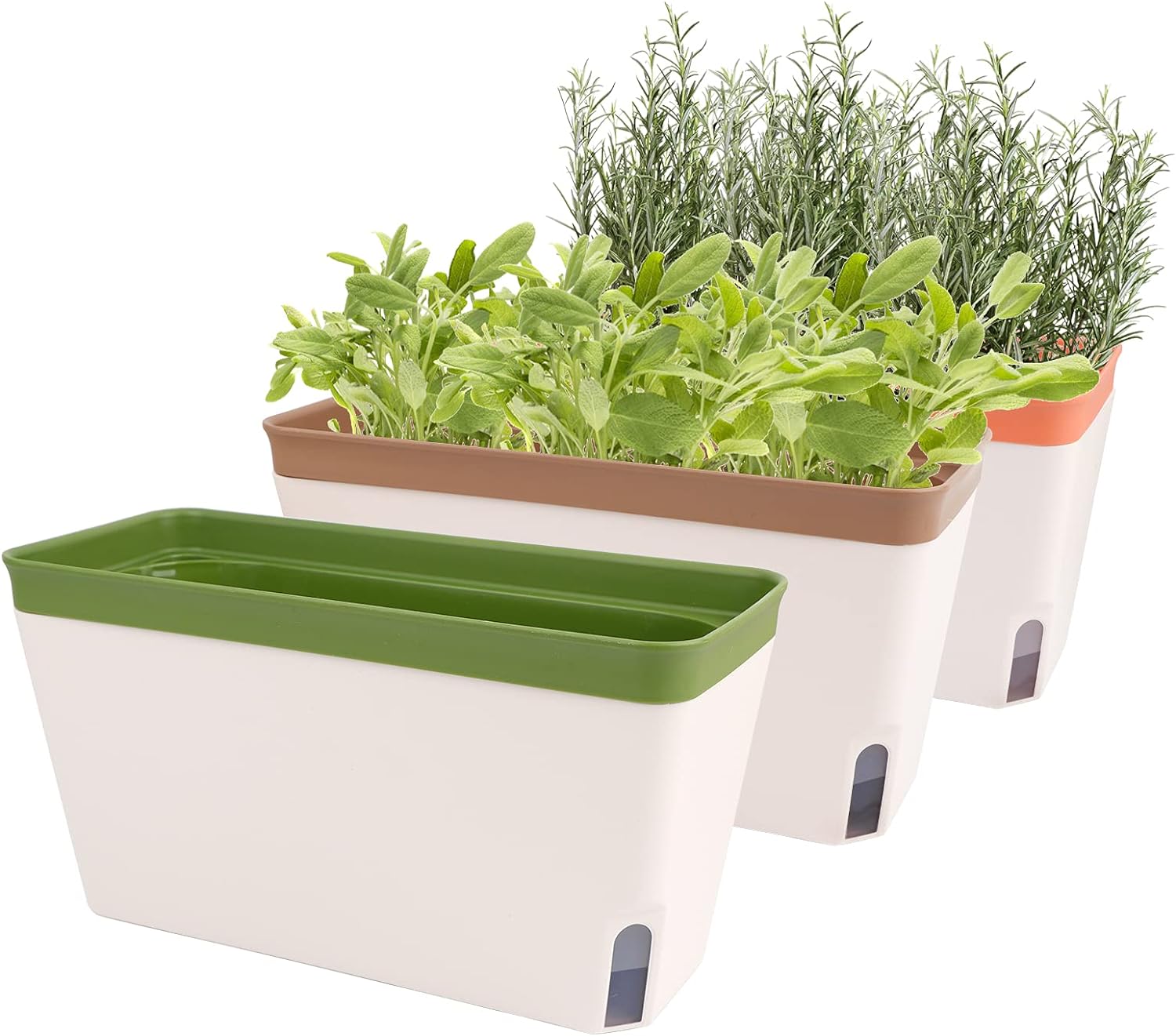 OurWarm Windowsill Herb Planter Box Indoor Set of 3