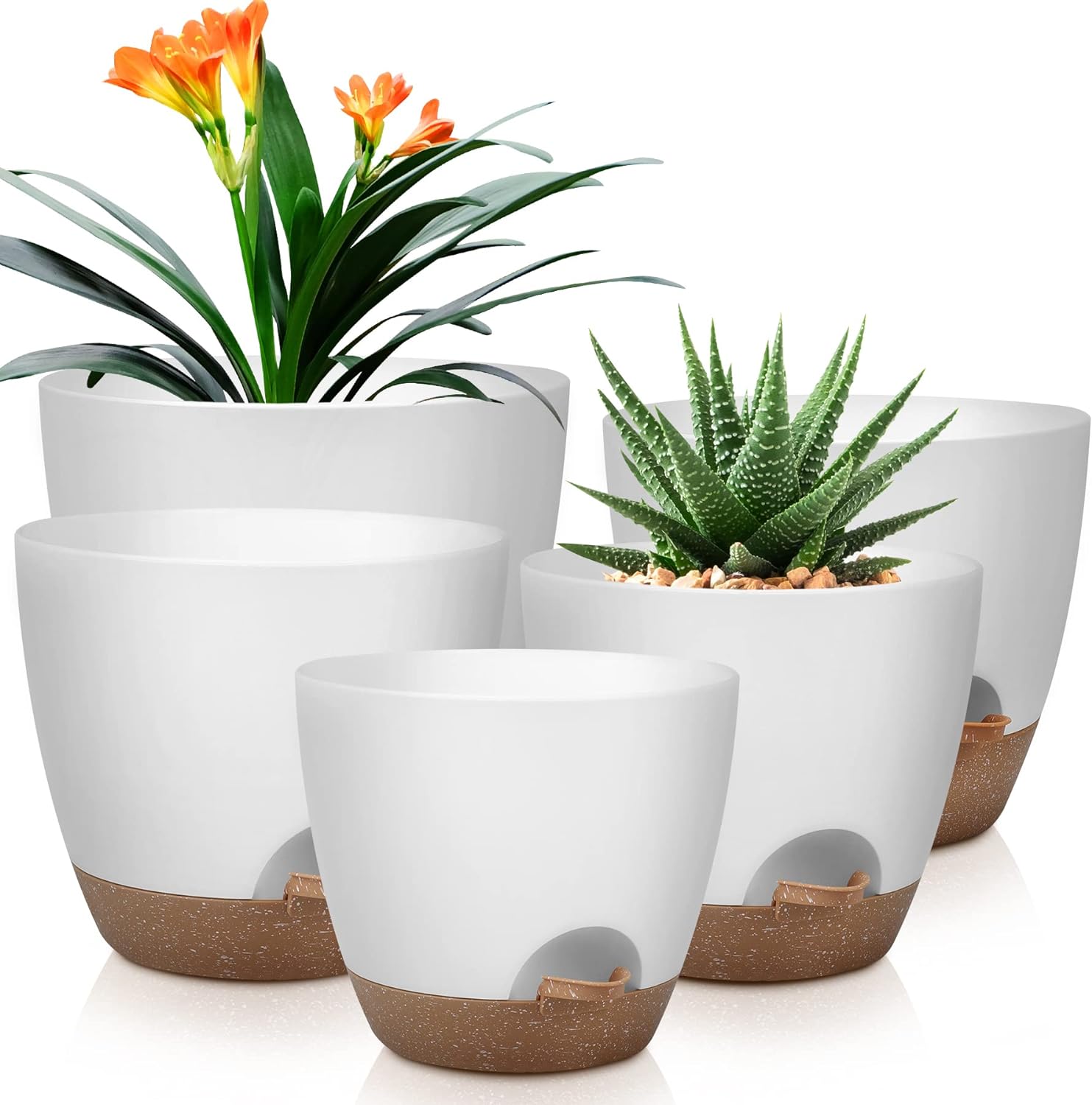 Plant Pots 10/9/8/7.5/7 Inch Self Watering Pots