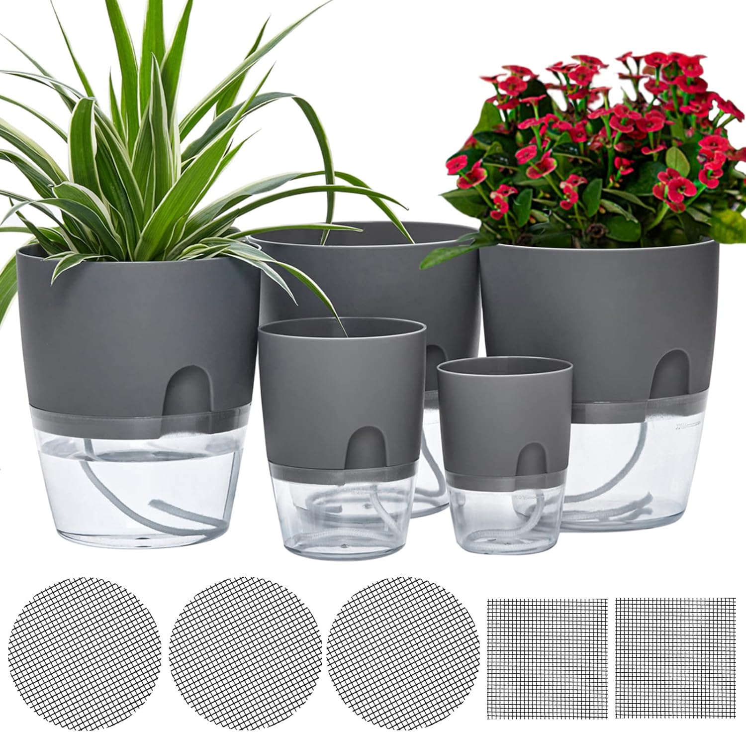 6/4.1/3.2 Inch Self Watering Planter Pots