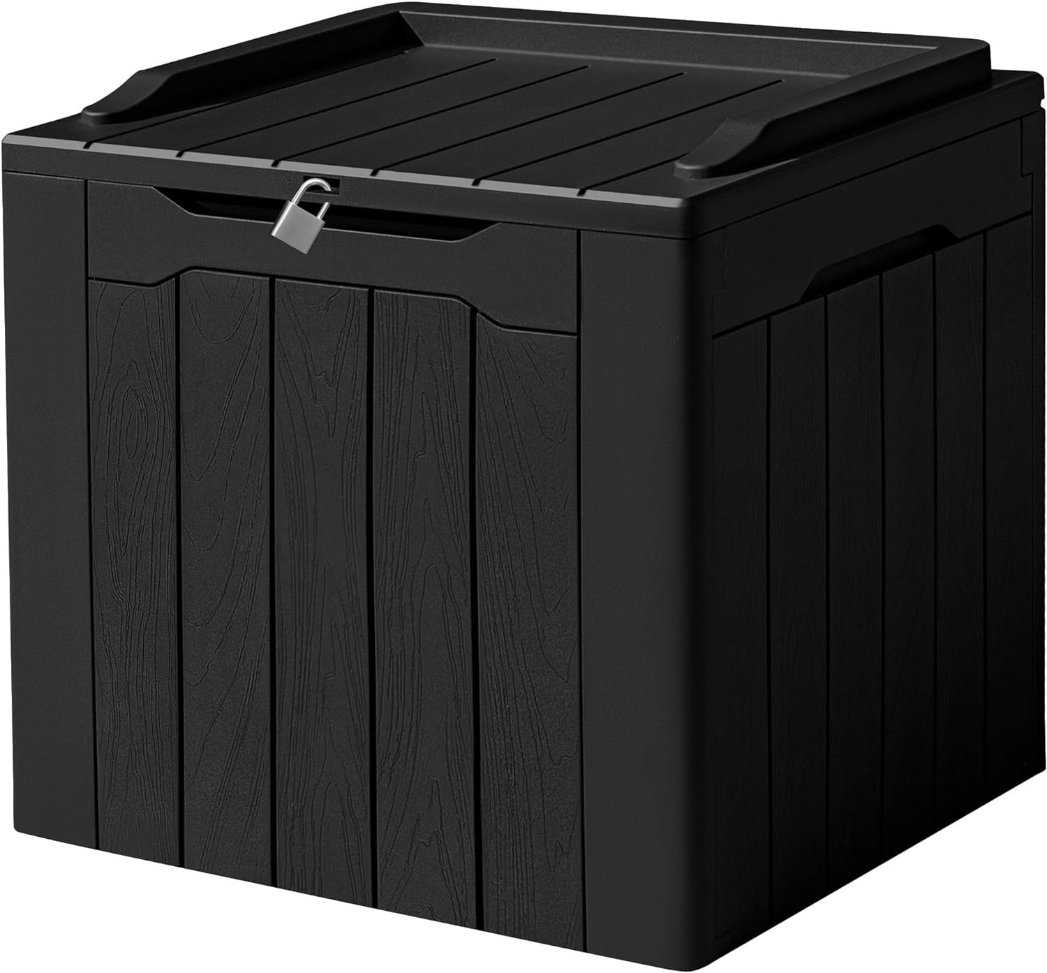 Devoko 31 Gallon Waterproof Outdoor Storage Box Resin Deck Box Lockable and UV Resistant for Patio Furniture